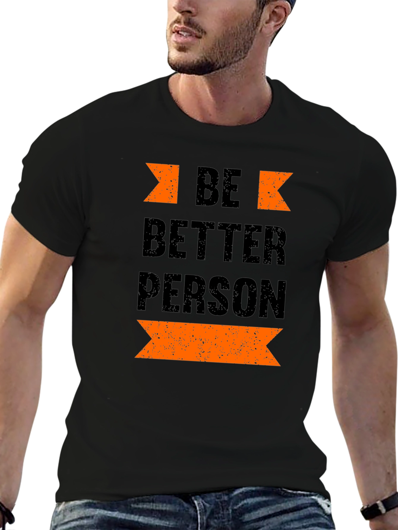 Be Better Person Black Graphic Tee