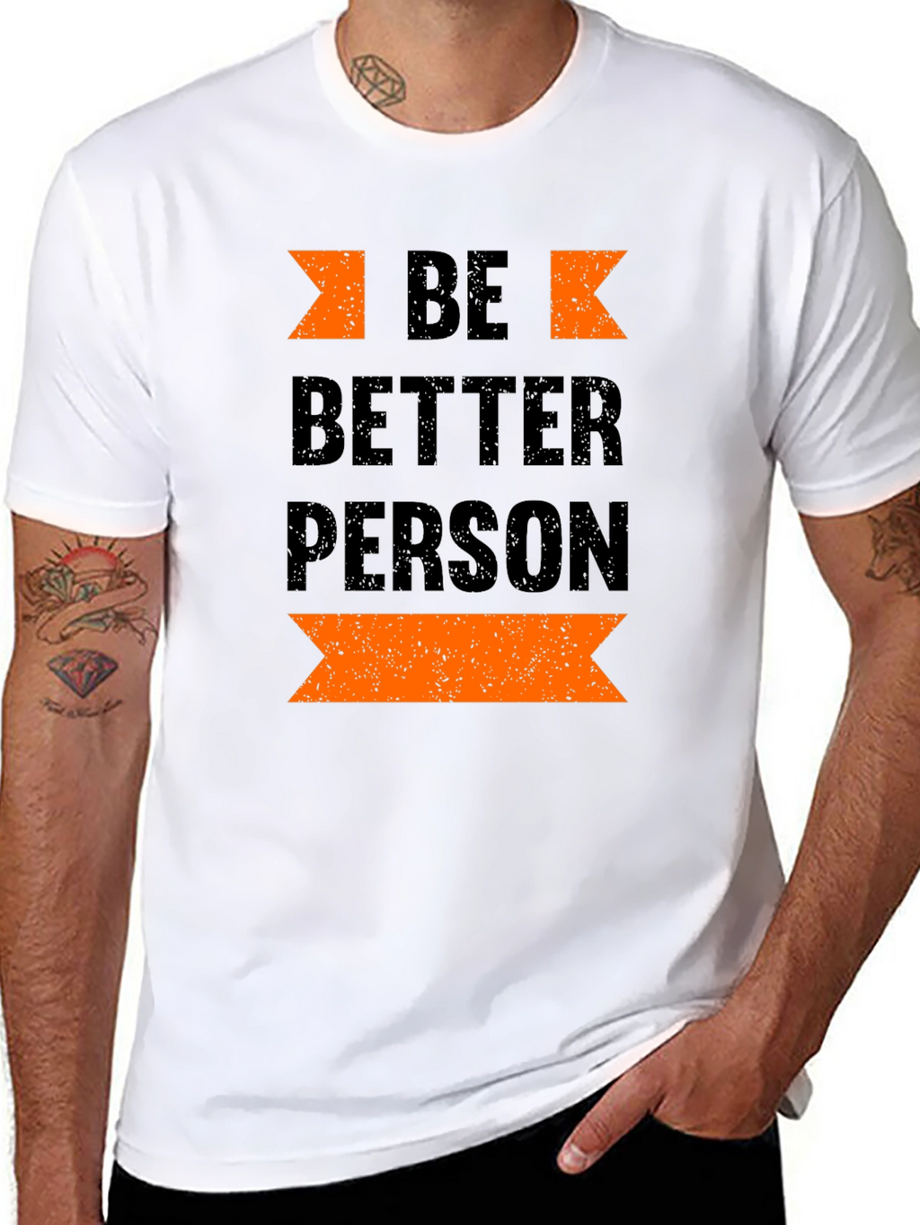 Be Better Person Black Graphic Tee