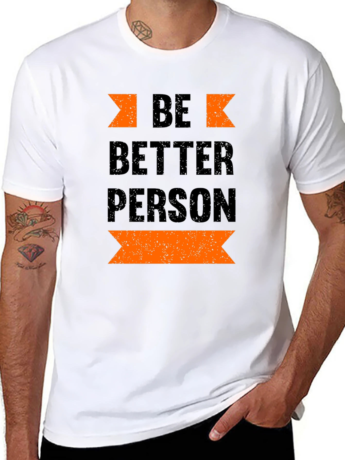 Be Better Person Black Graphic Tee