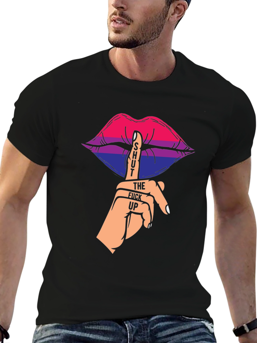 Bisexual Pride Graphic Tee - Shut Up
