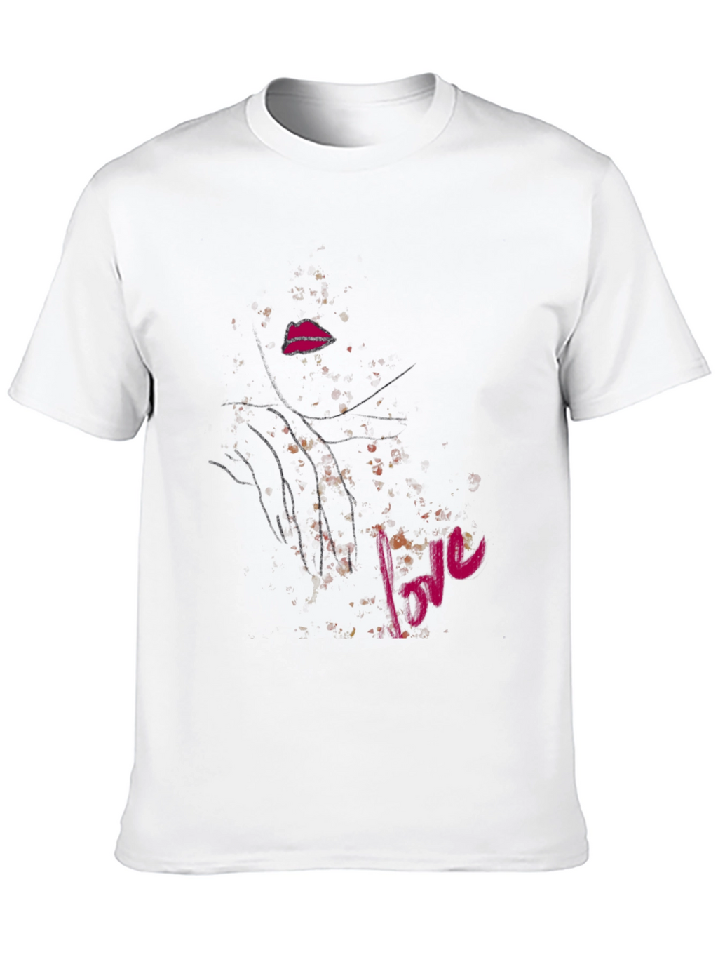 Love Lips Graphic Tee - Stylish Black Cotton T-Shirt