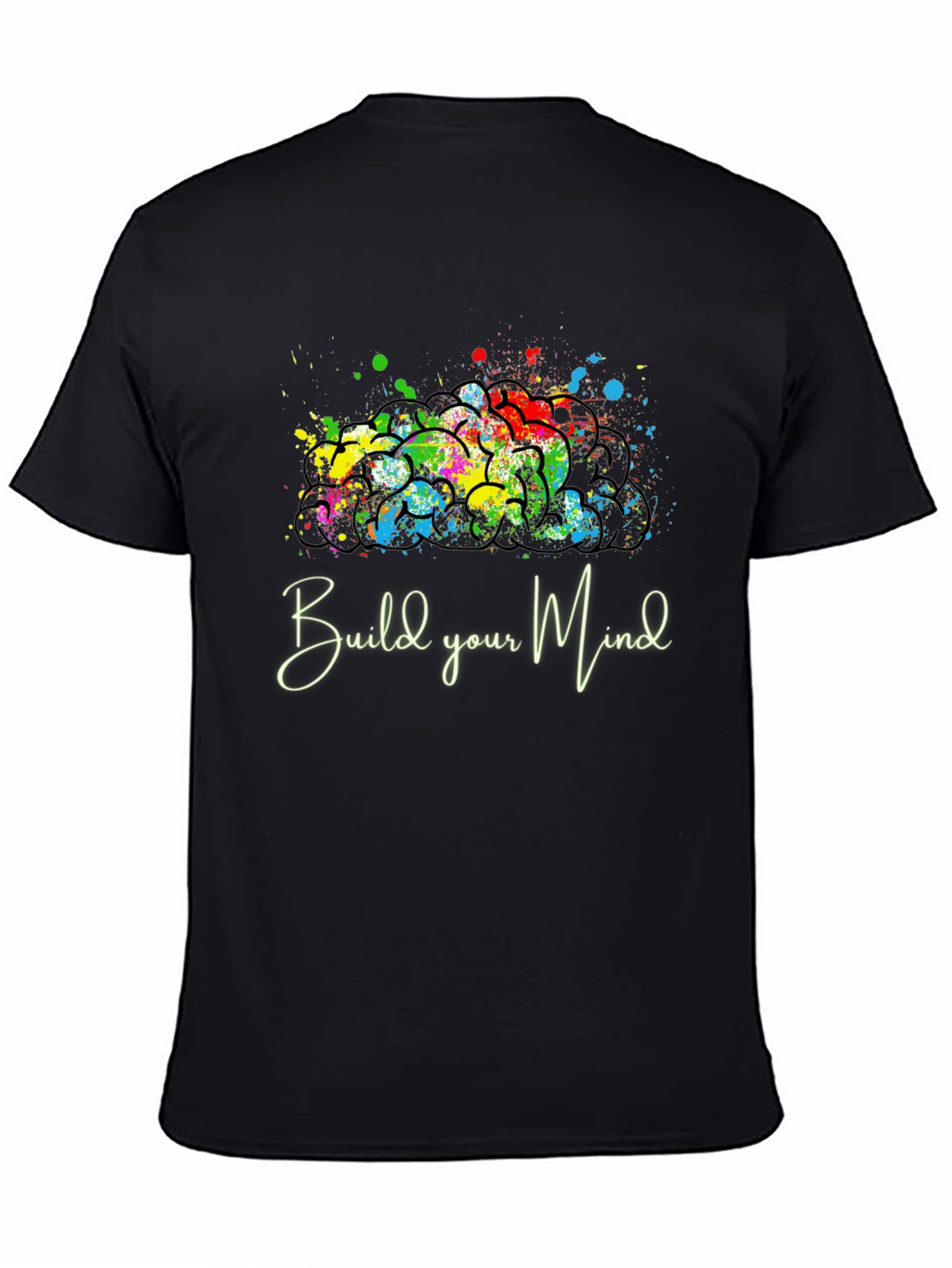 Build Your Mind Graphic Tee - Black Casual Shirt