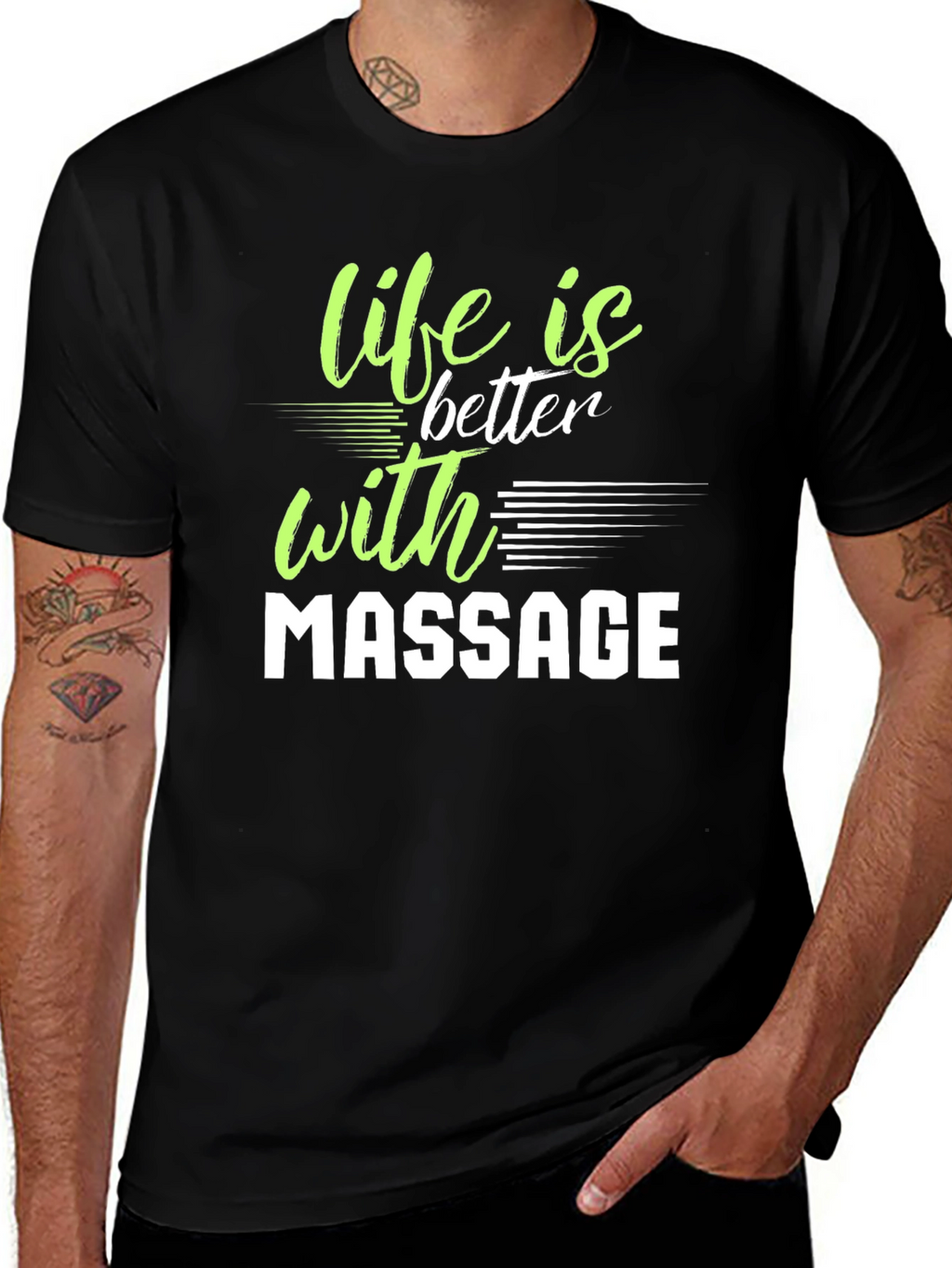 Life is Better with Massage Graphic T-Shirt