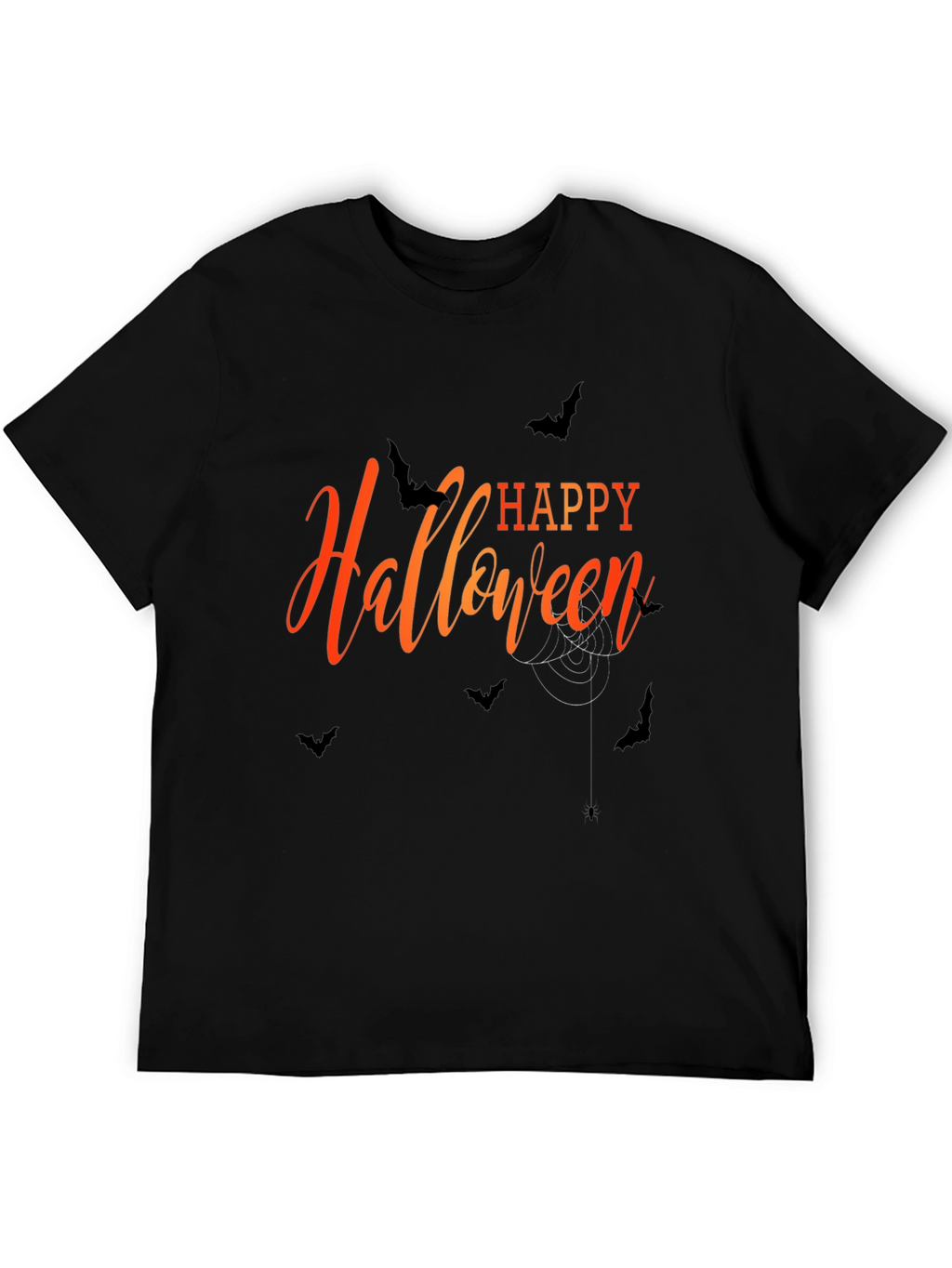 Happy Halloween Graphic T-Shirt - Mens Black Tee