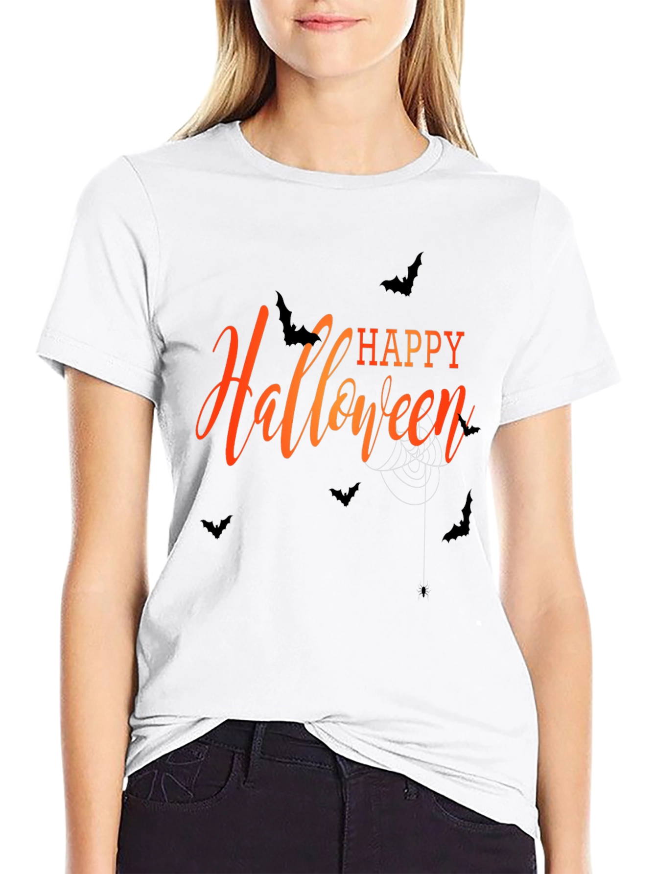 Happy Halloween Graphic T-Shirt - Mens Black Tee