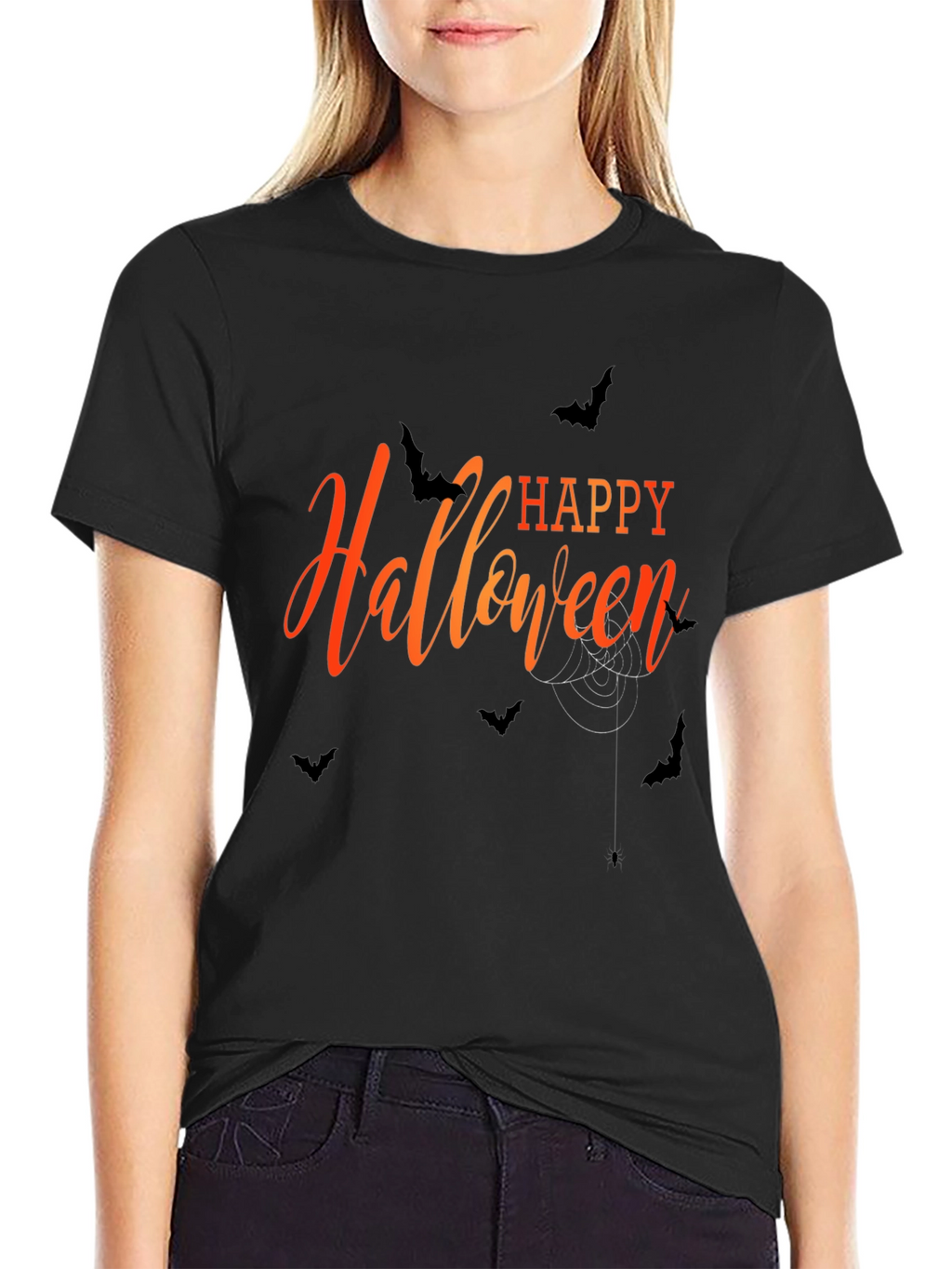 Happy Halloween Graphic T-Shirt - Mens Black Tee