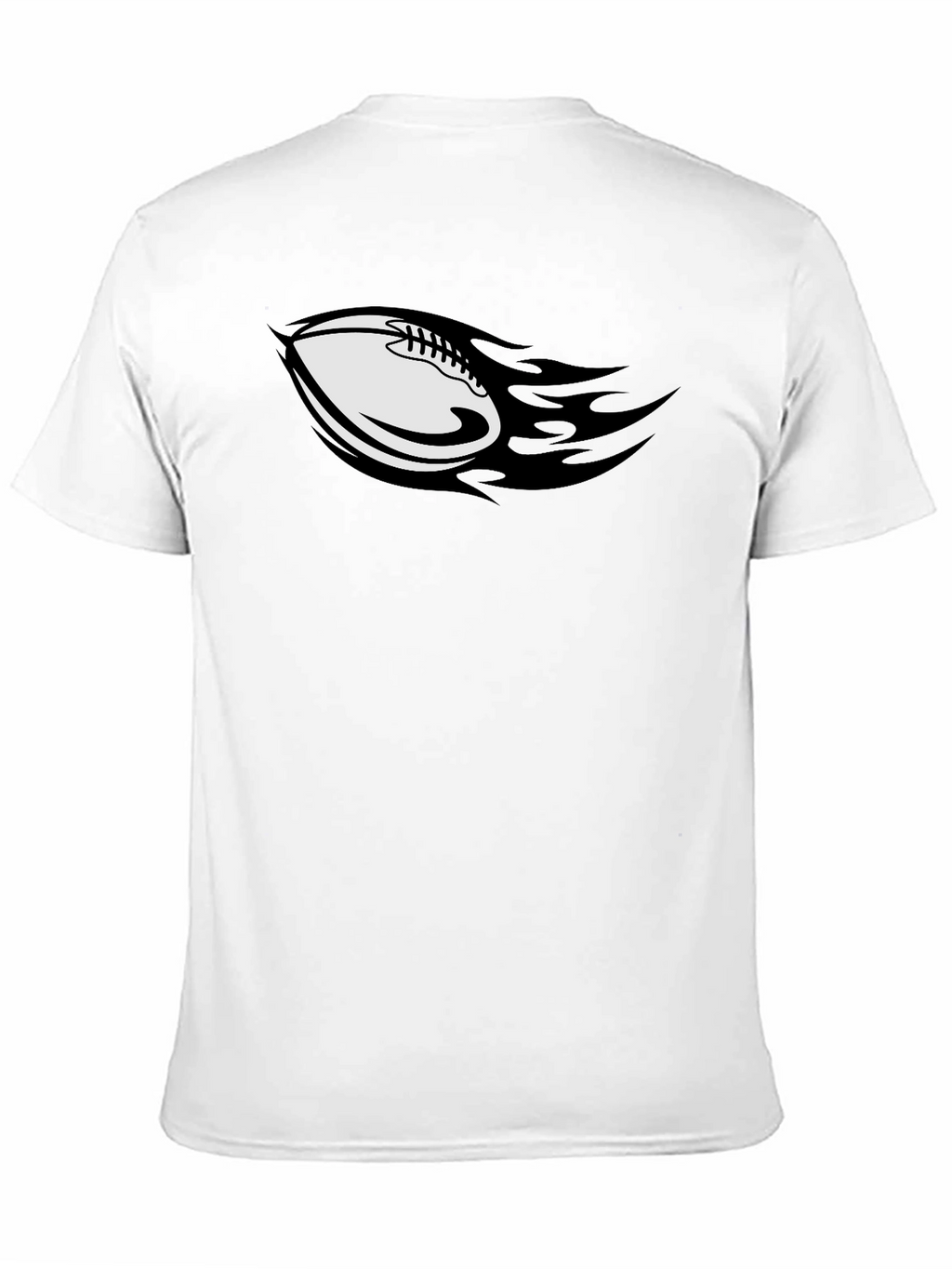 Flaming Football Graphic T-Shirt