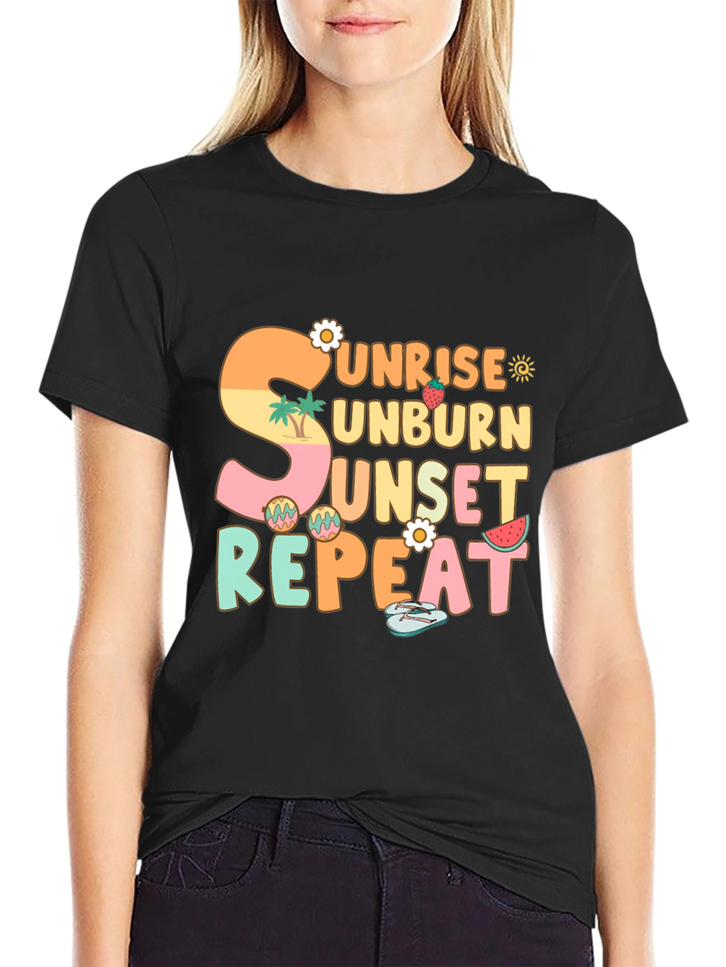 Sunrise Unburn Sunset Repeat Graphic T-Shirt