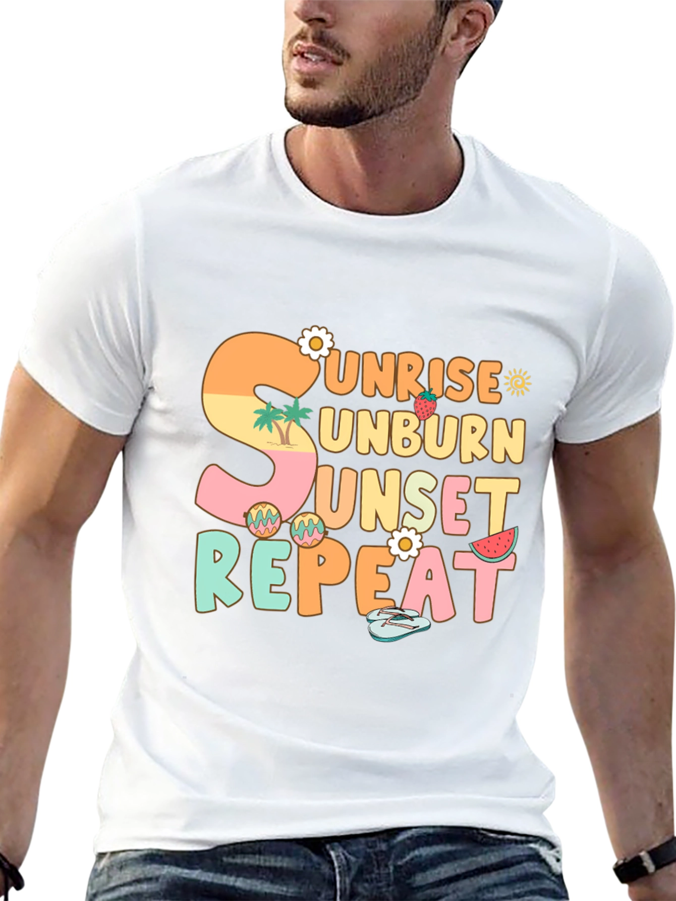 Sunrise Unburn Sunset Repeat Graphic T-Shirt