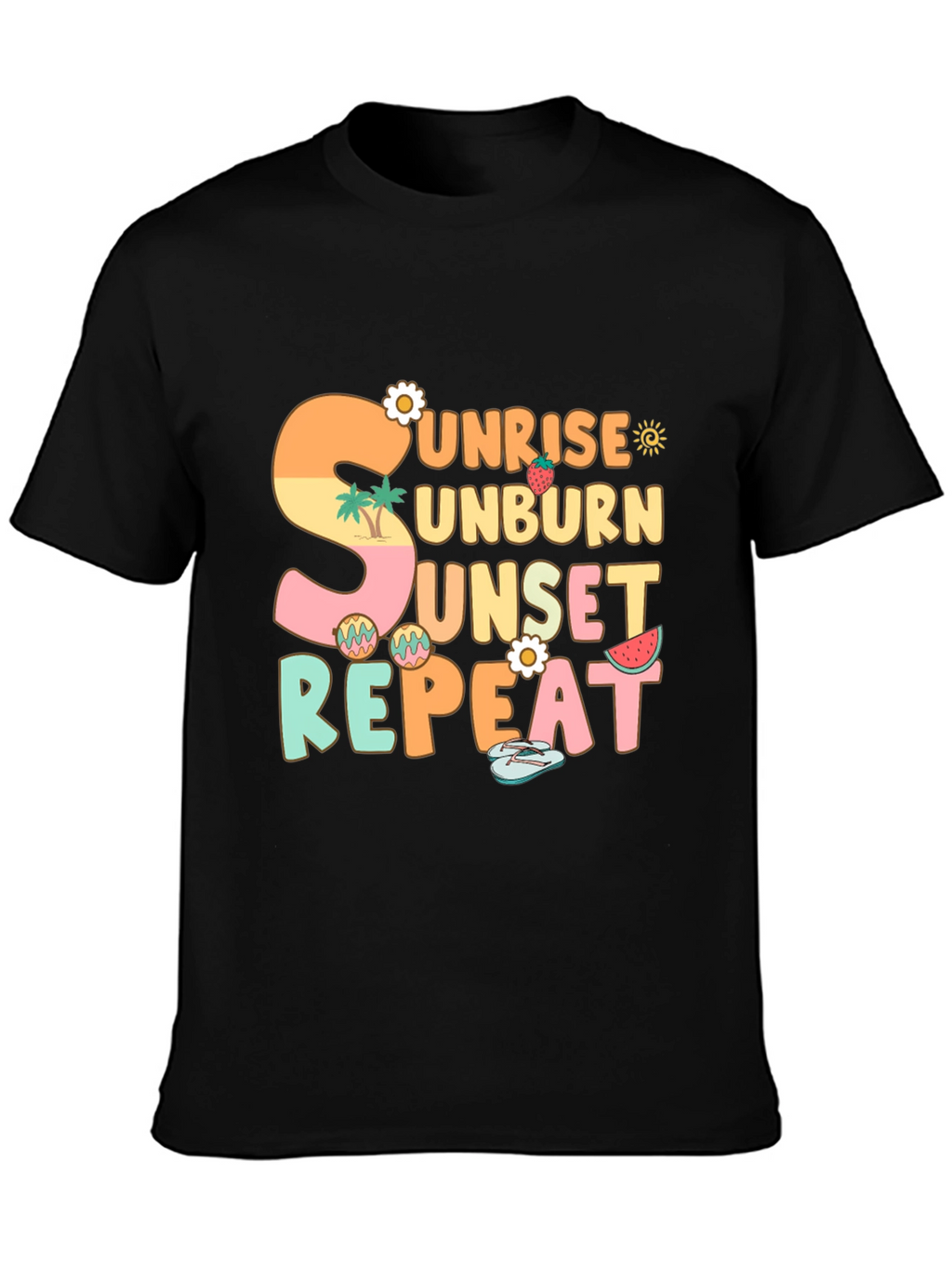 Sunrise Unburn Sunset Repeat Graphic T-Shirt