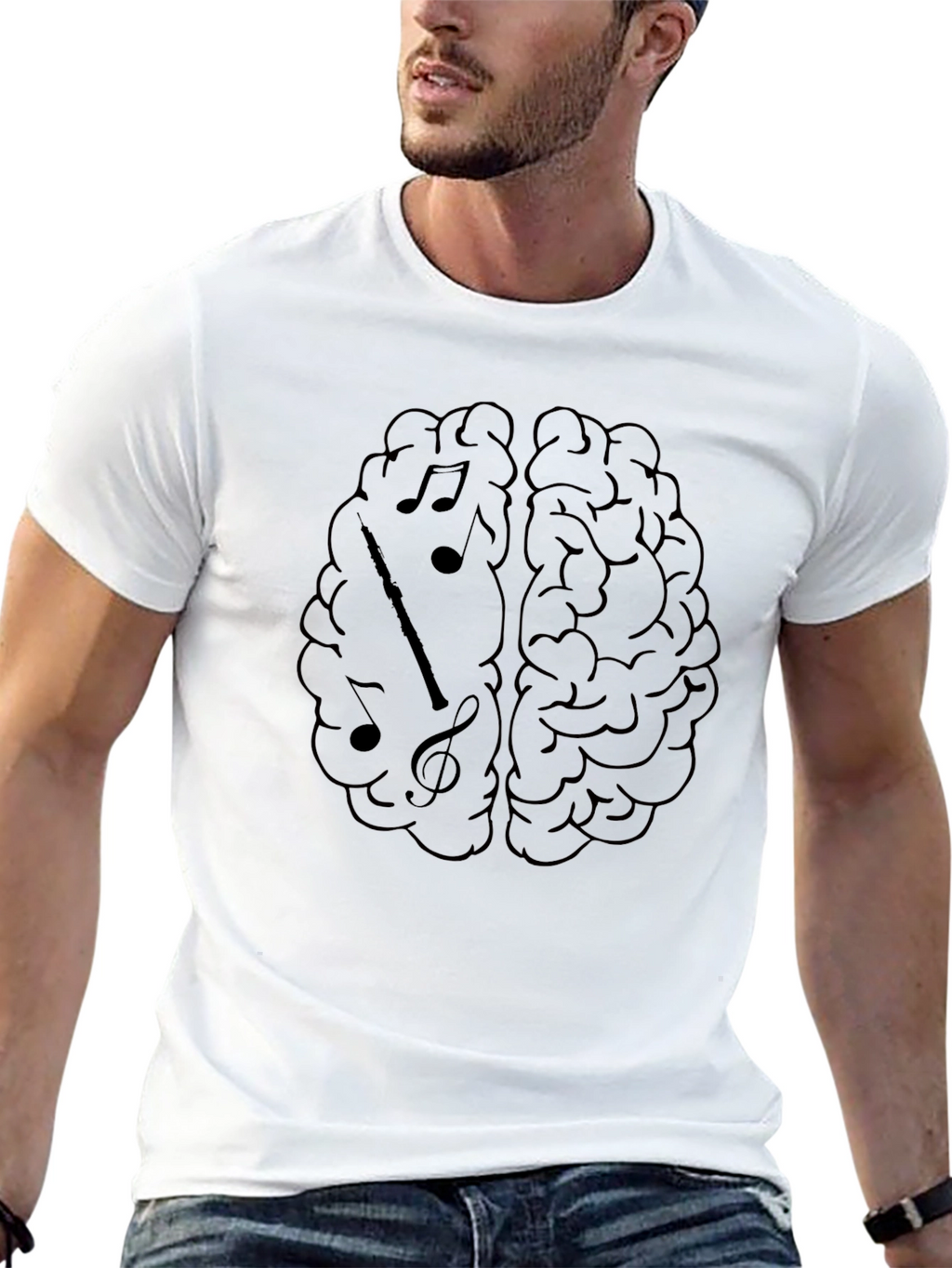 Musical Mind T-Shirt - Brain Graphic Tee