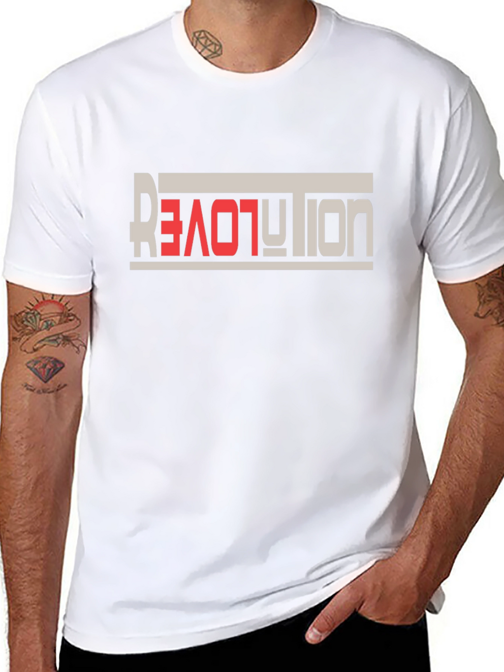 Revolution Love Graphic Tee - Black Casual T-Shirt