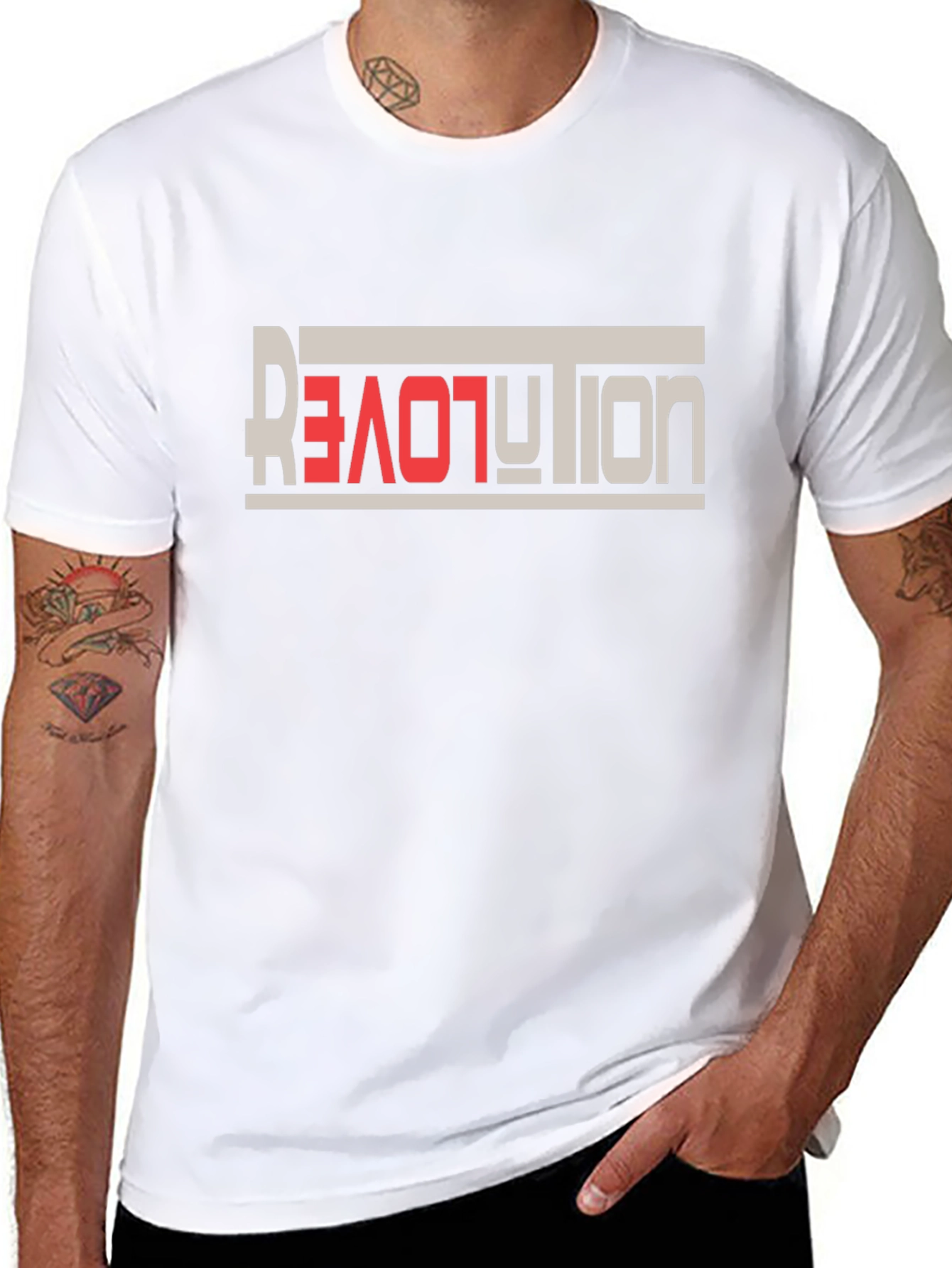 Revolution Love Graphic Tee - Black Casual T-Shirt