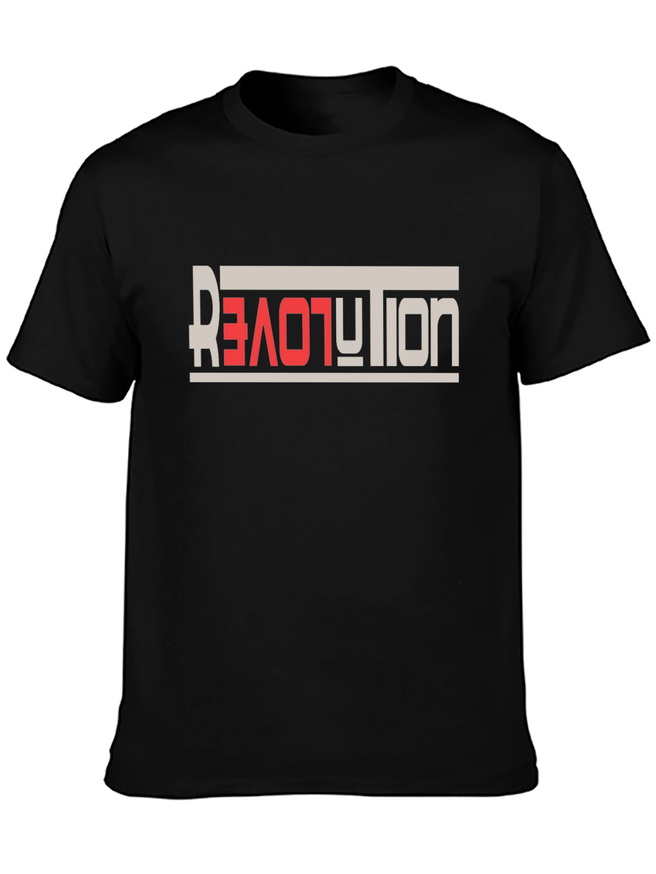 Revolution Love Graphic Tee - Black Casual T-Shirt
