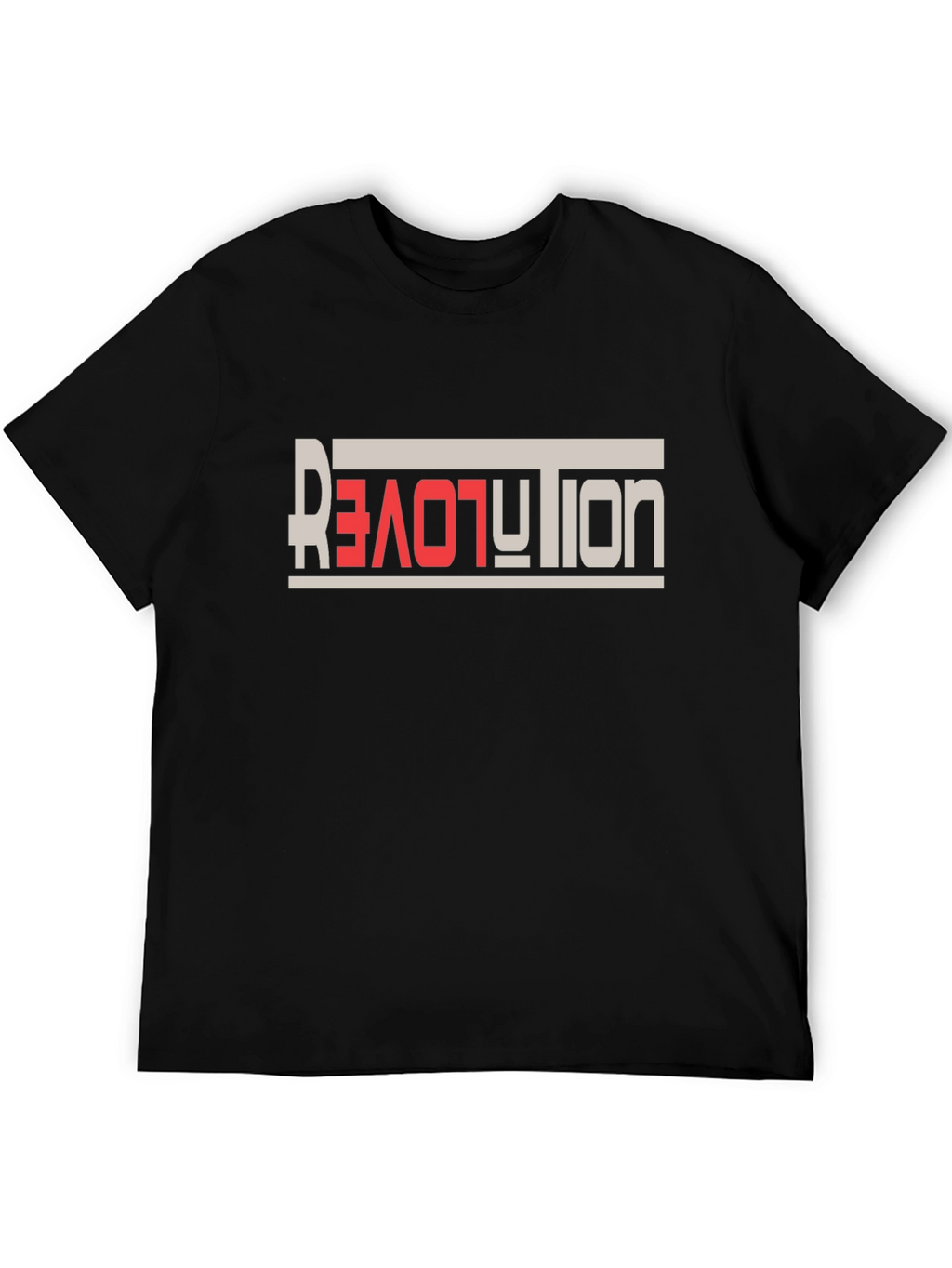 Revolution Love Graphic Tee - Black Casual T-Shirt