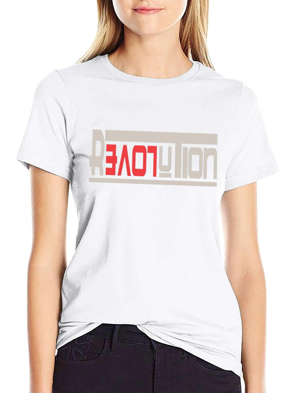 Revolution Love Graphic Tee - Black Casual T-Shirt