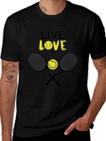 Live Love Tennis Graphic Tee - Unisex Cotton T-Shirt