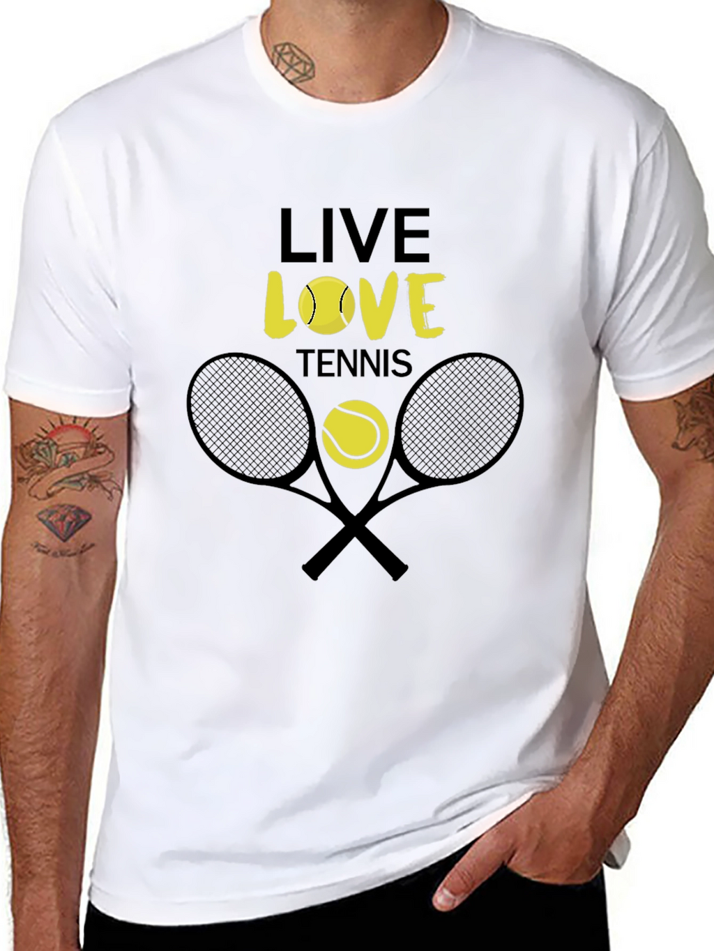 Live Love Tennis Graphic Tee - Unisex Cotton T-Shirt