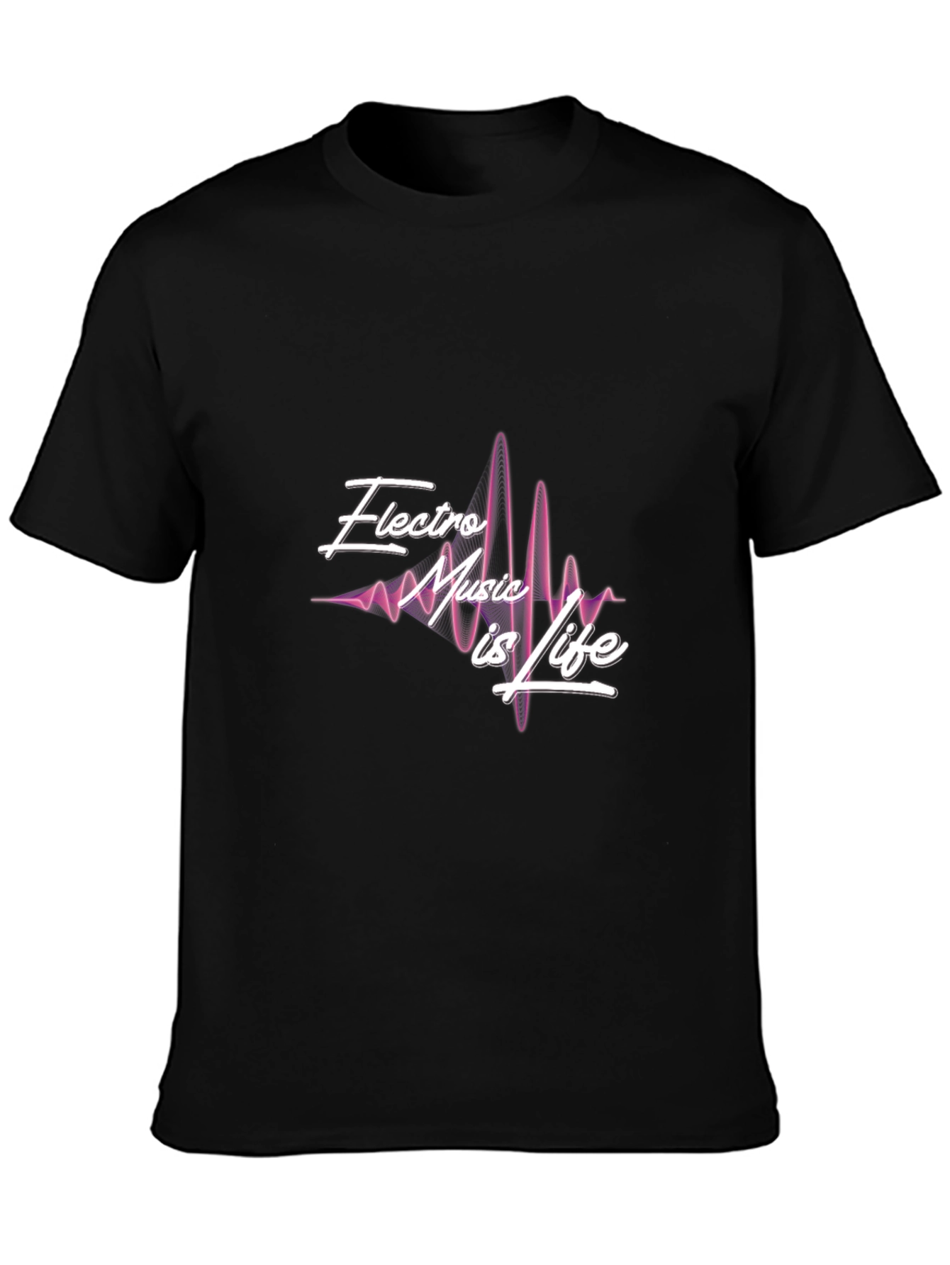 Electro Music is Life Black Graphic Tee
