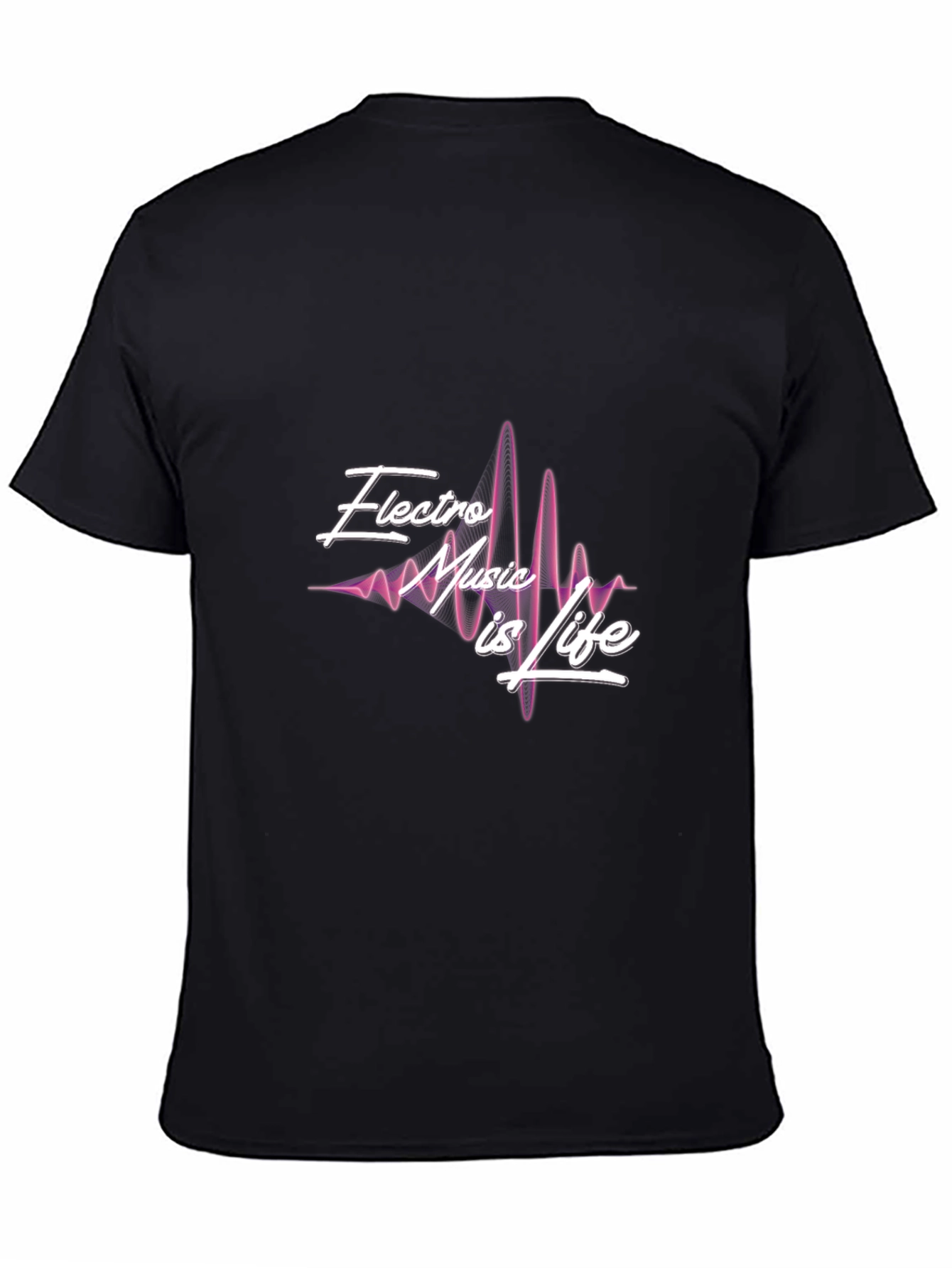 Electro Music is Life Black Graphic Tee