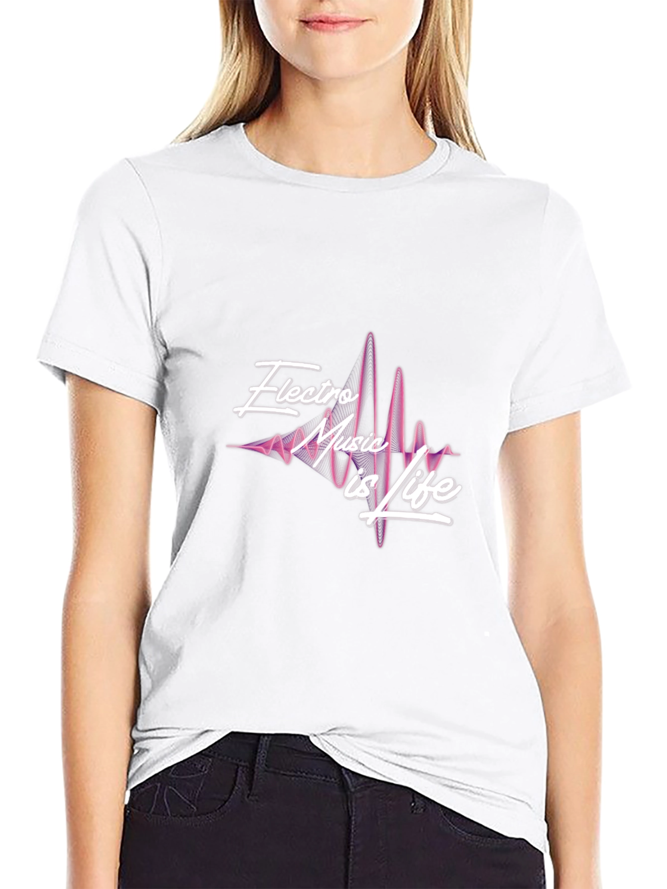 Electro Music is Life Black Graphic Tee