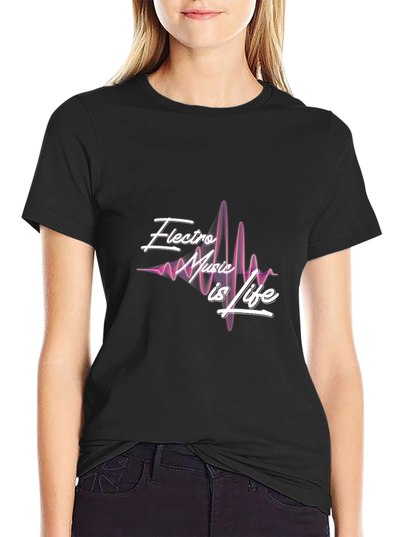 Electro Music is Life Black Graphic Tee