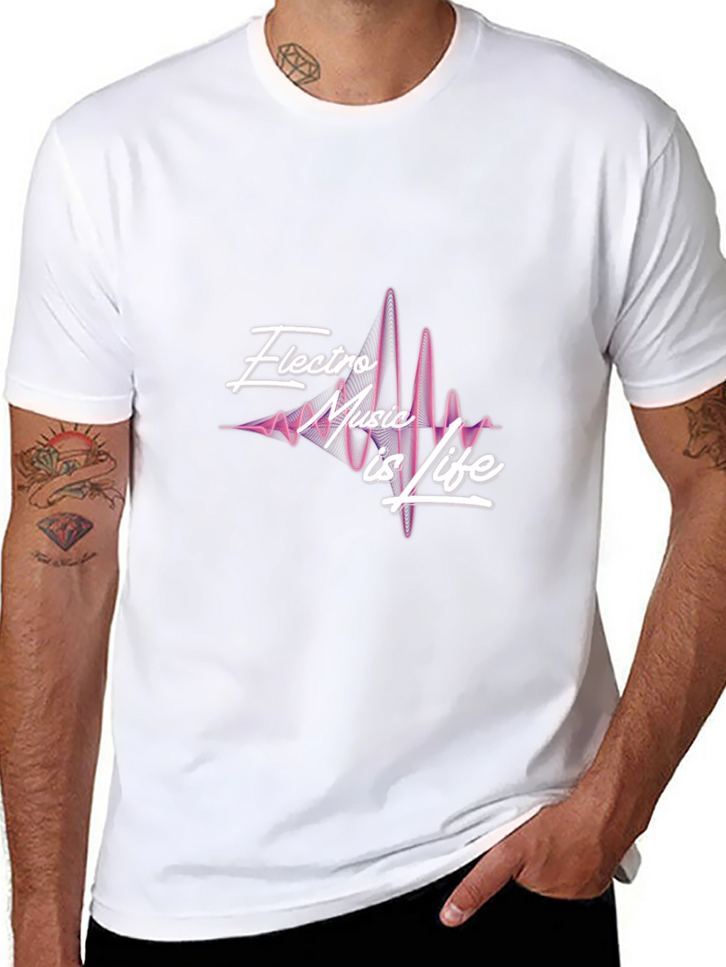 Electro Music is Life Black Graphic Tee