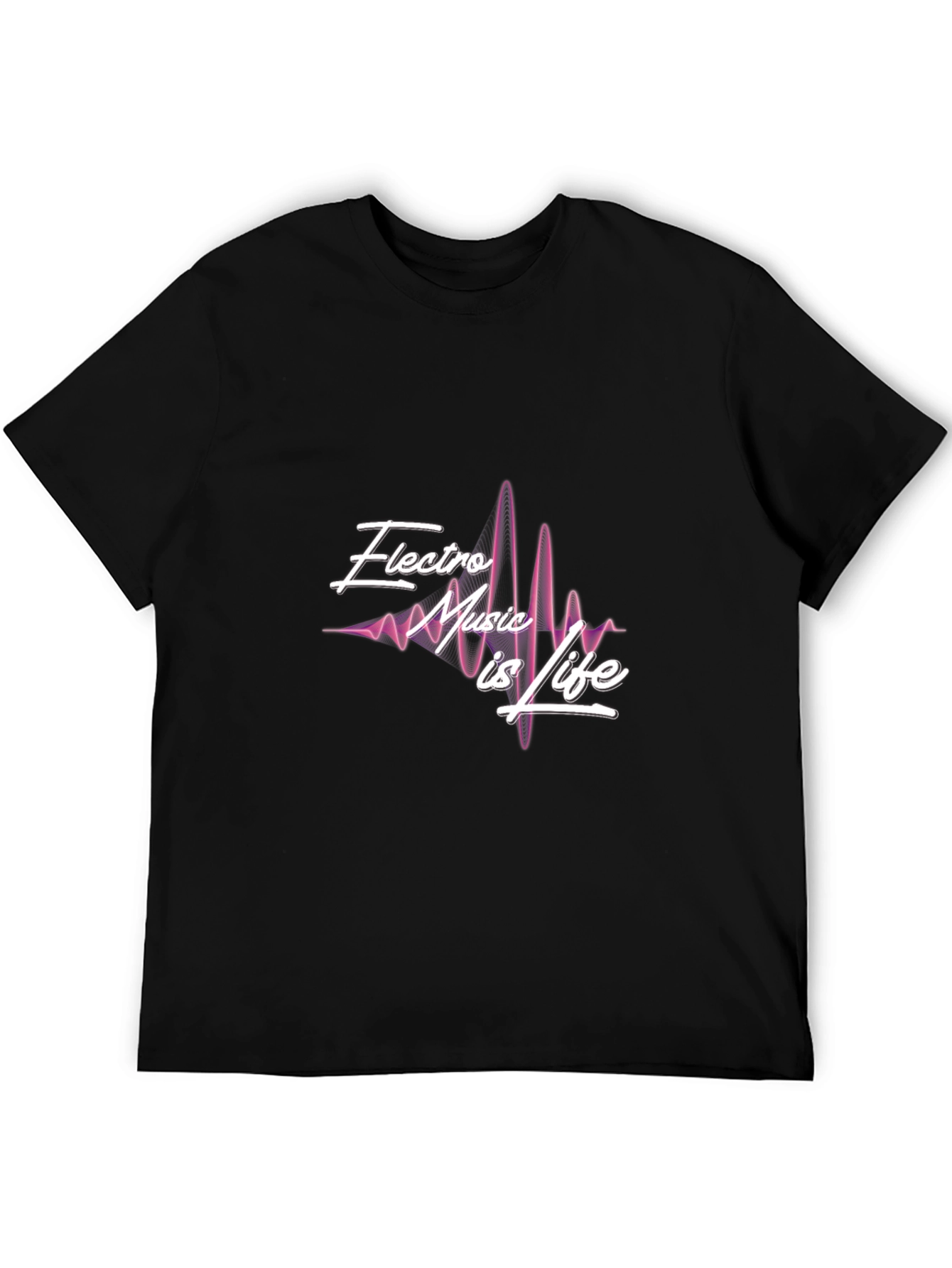 Electro Music is Life Black Graphic Tee