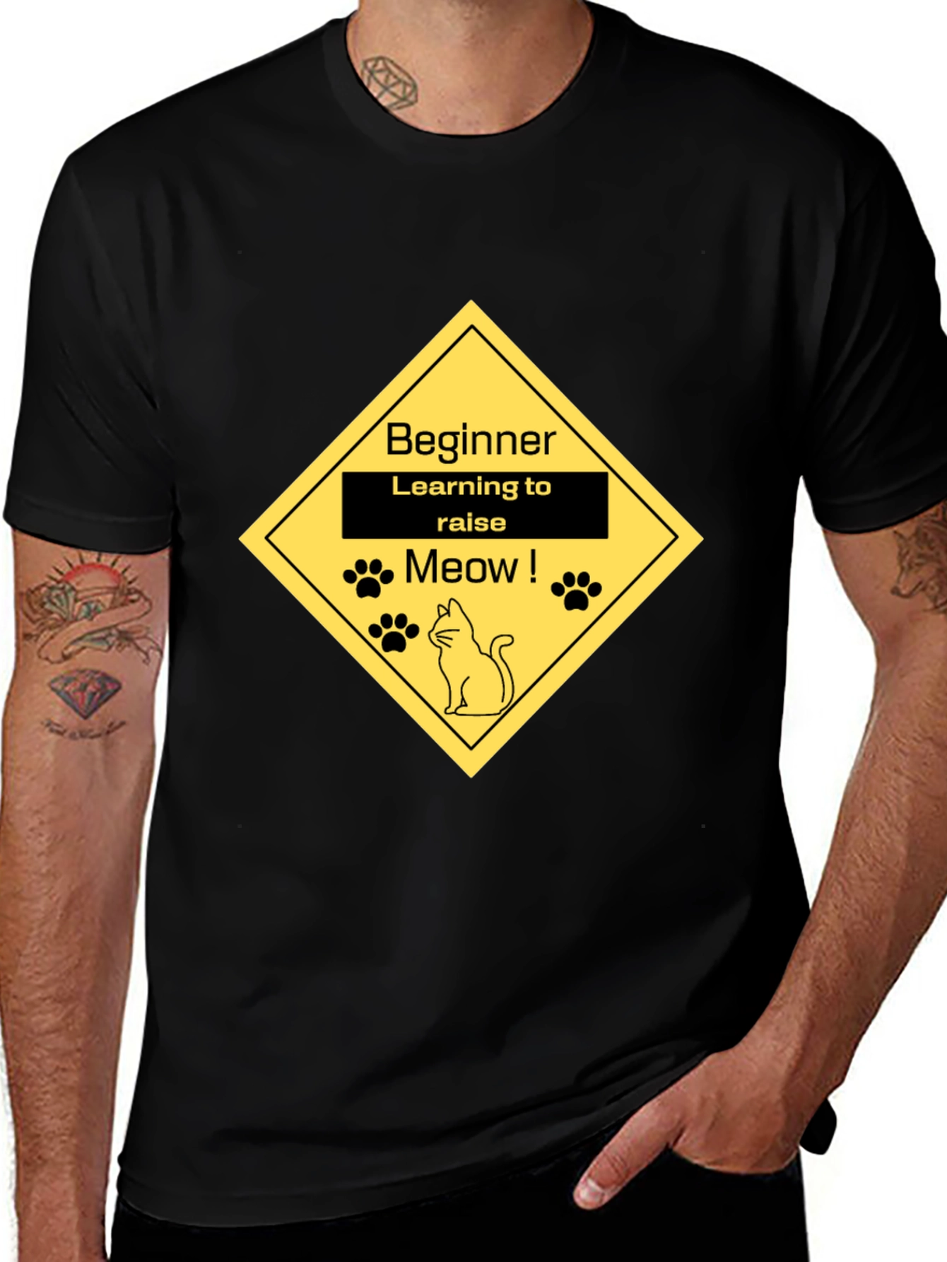 Beginner Cat Lover Tee - Learning to Raise Meow T-Shirt