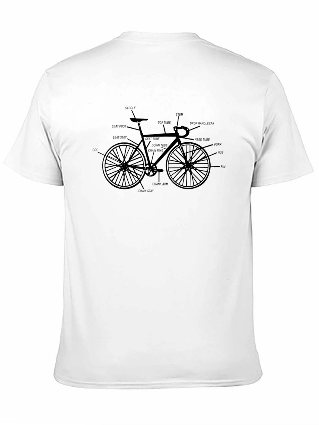 Bike Anatomy T-Shirt - Cycle Enthusiast Tee