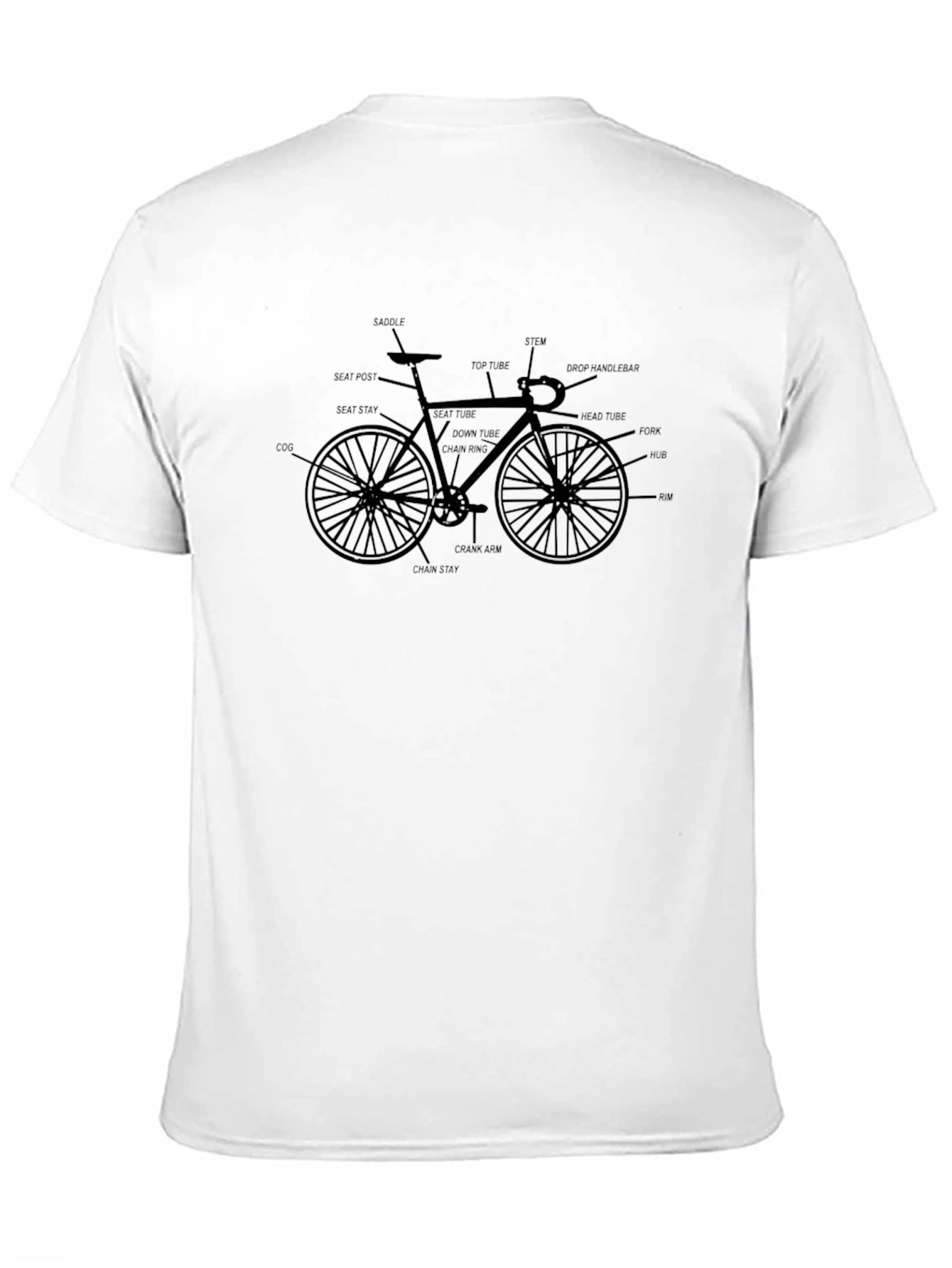 Bike Anatomy T-Shirt - Cycle Enthusiast Tee
