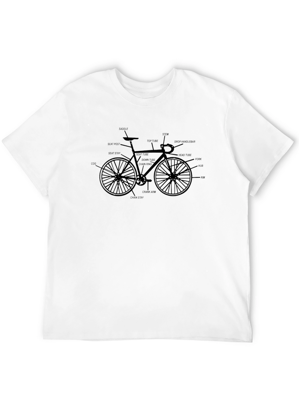Bike Anatomy T-Shirt - Cycle Enthusiast Tee