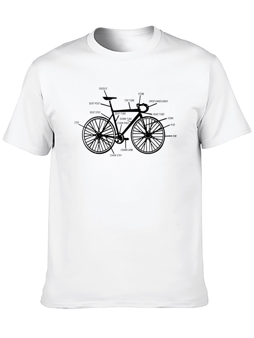 Bike Anatomy T-Shirt - Cycle Enthusiast Tee