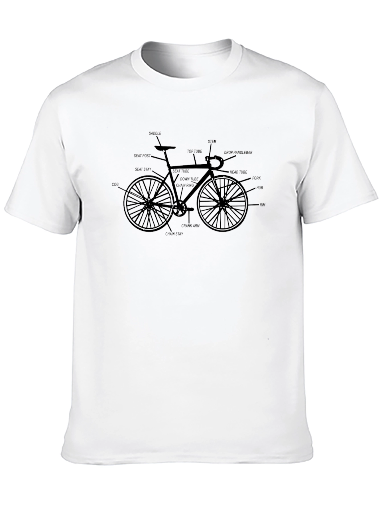 Bike Anatomy T-Shirt - Cycle Enthusiast Tee