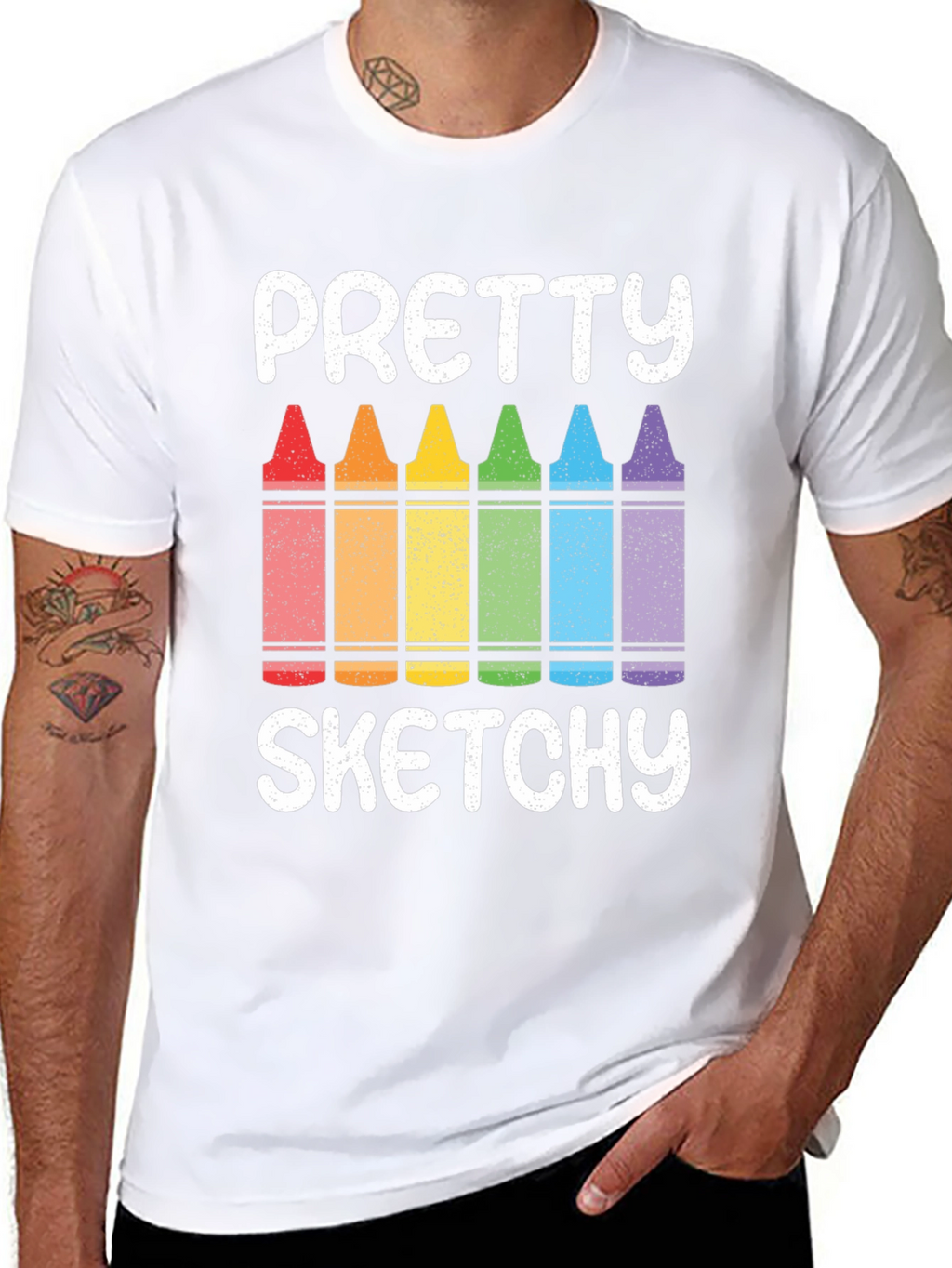 Pretty Sketchy Crayon Graphic Tee