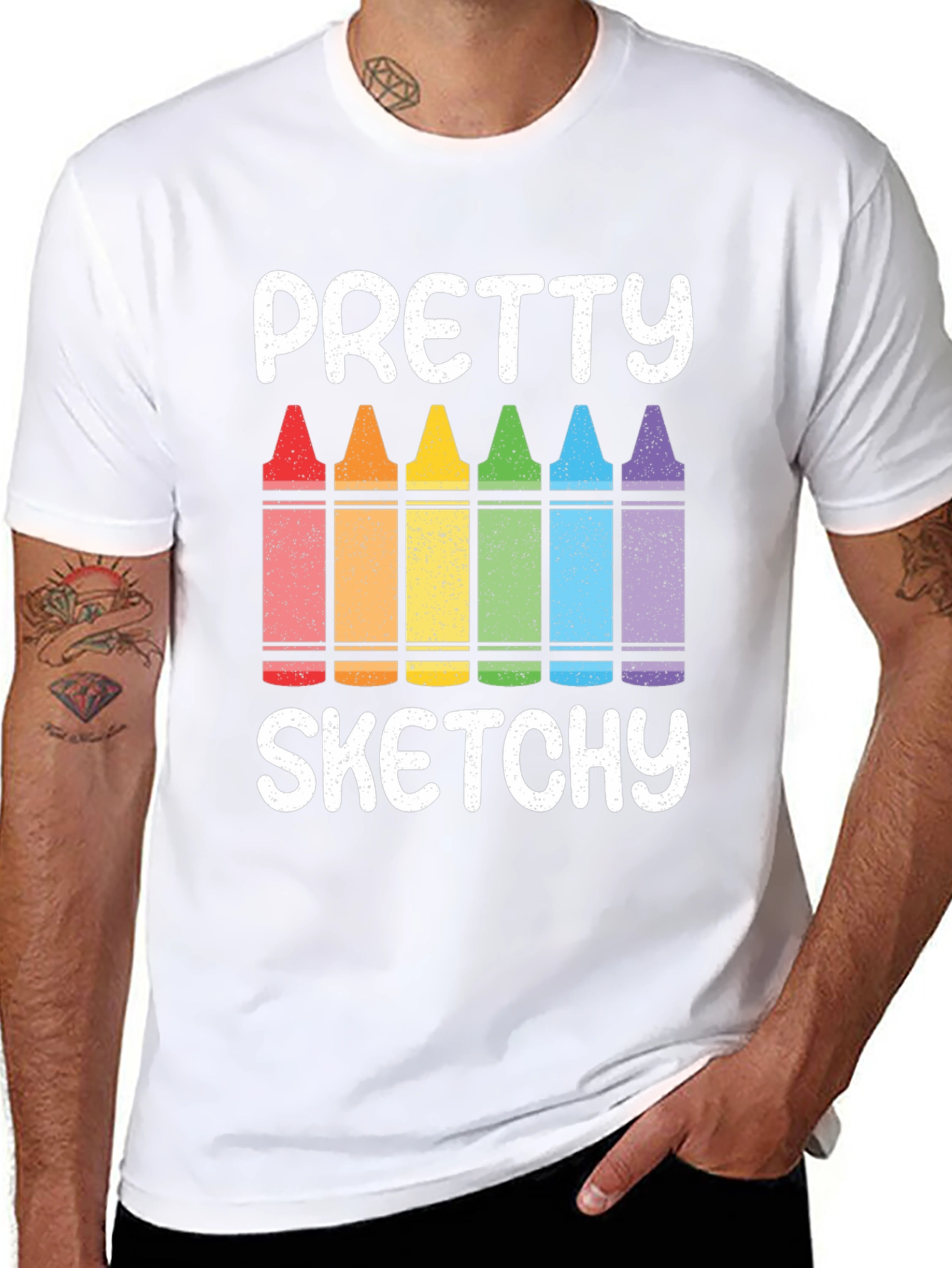 Pretty Sketchy Crayon Graphic Tee