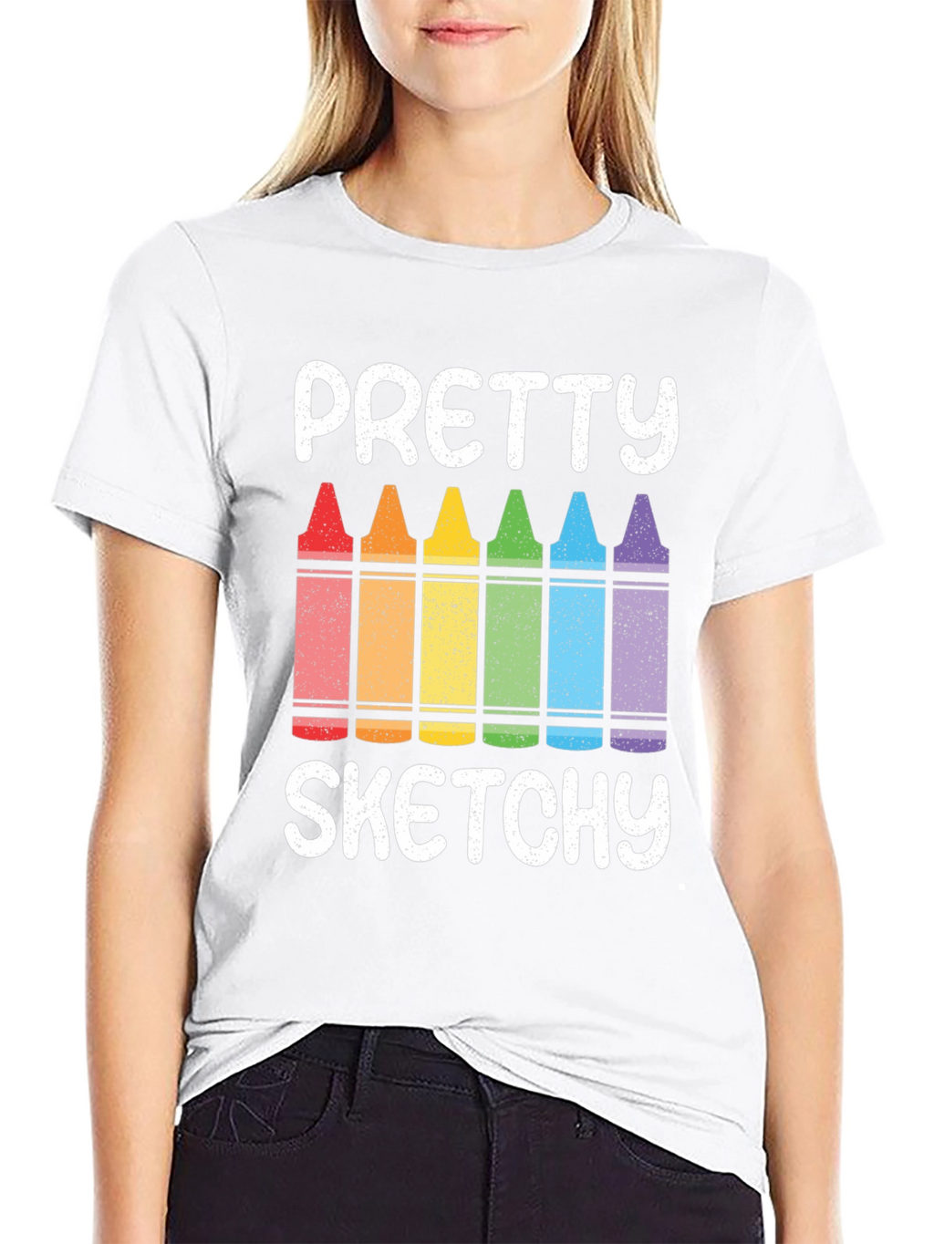 Pretty Sketchy Crayon Graphic Tee