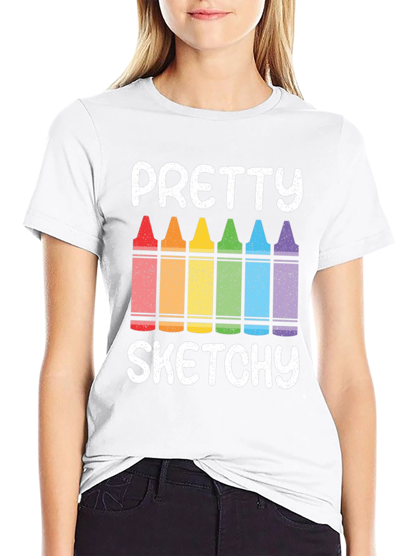 Pretty Sketchy Crayon Graphic Tee