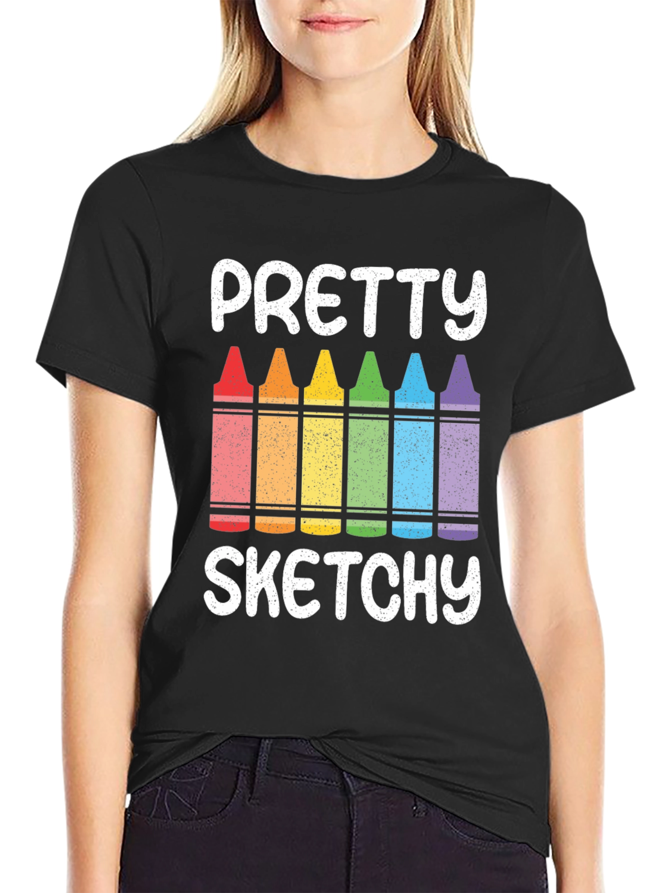 Pretty Sketchy Crayon Graphic Tee