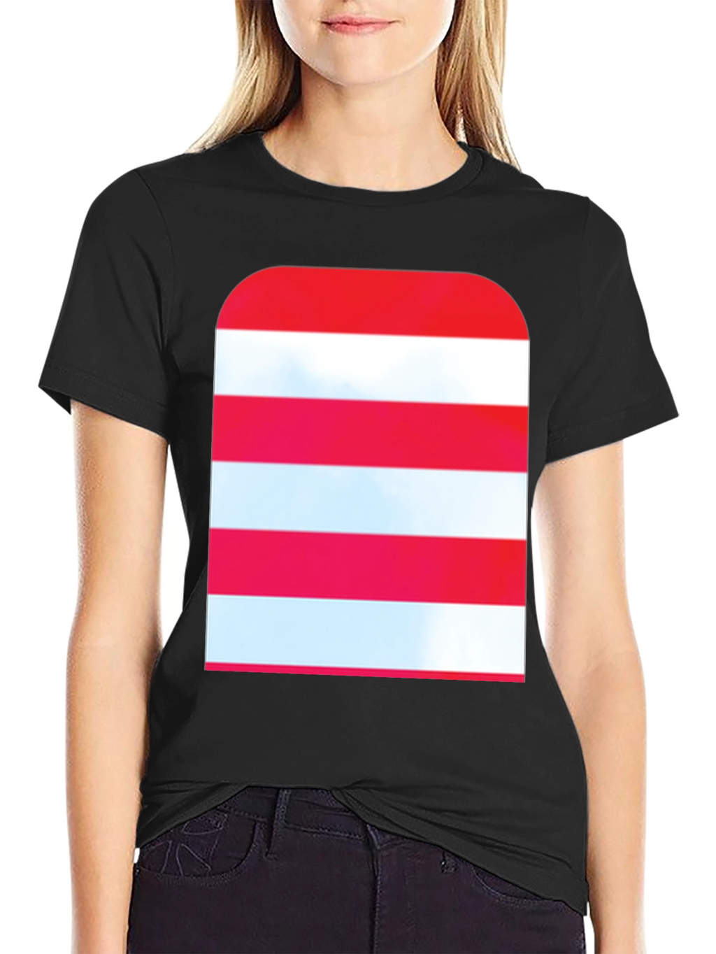 Striped Graphic Tee - Modern Casual Style