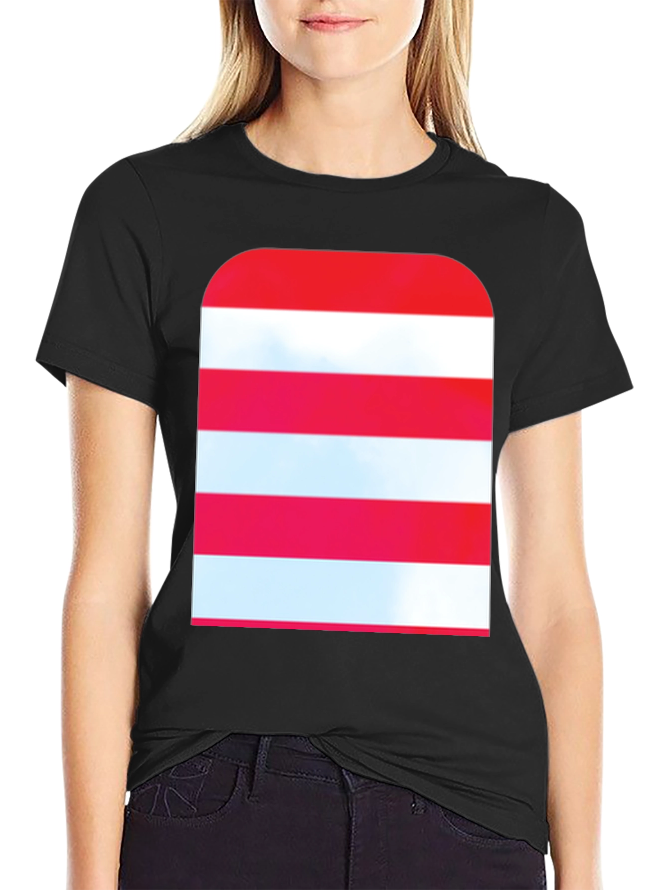 Striped Graphic Tee - Modern Casual Style