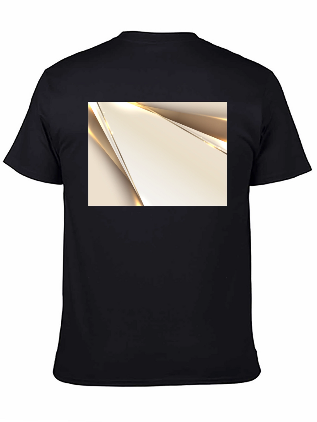 Modern Geometric Graphic Print Black T-Shirt