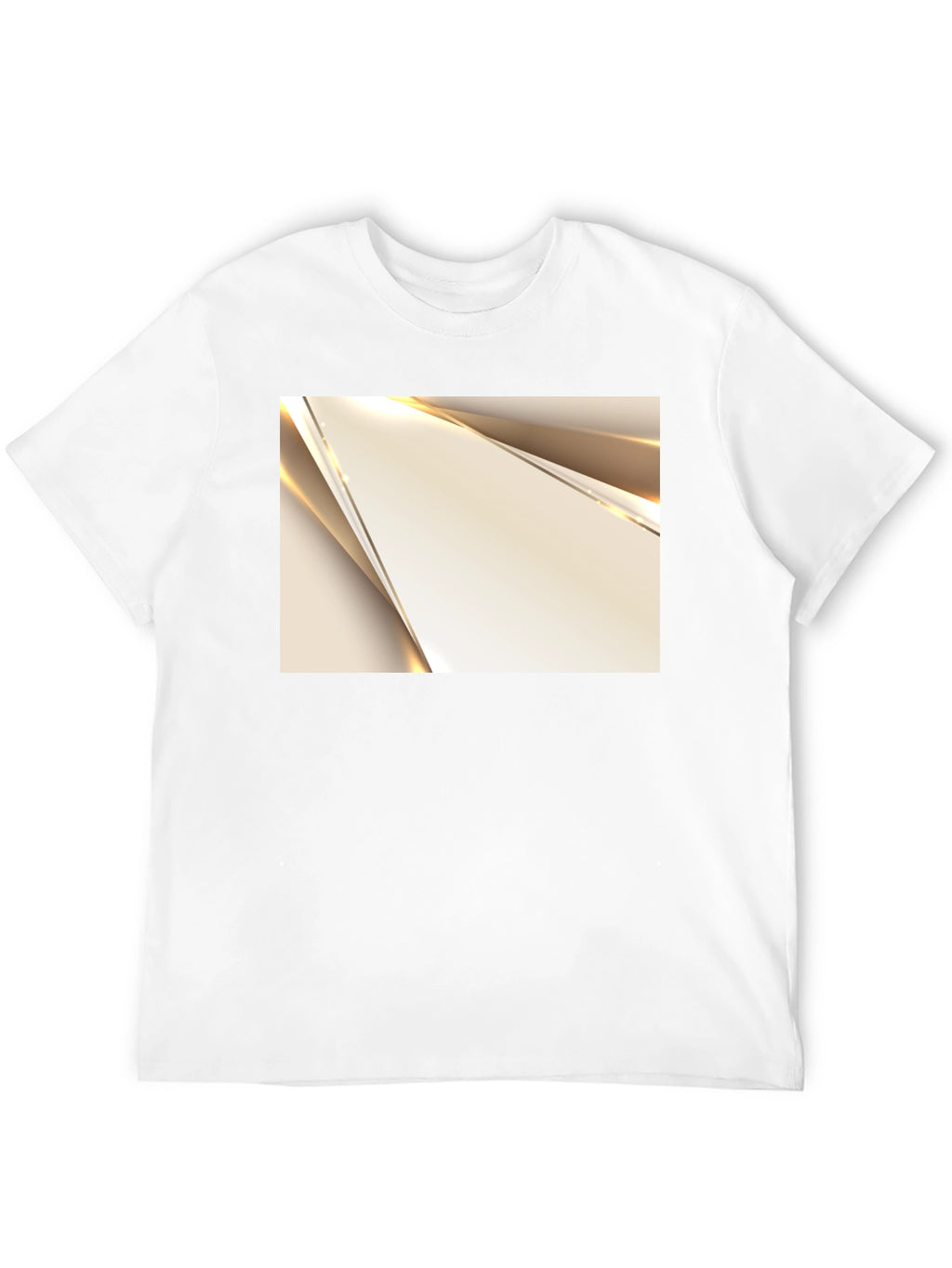 Modern Geometric Graphic Print Black T-Shirt