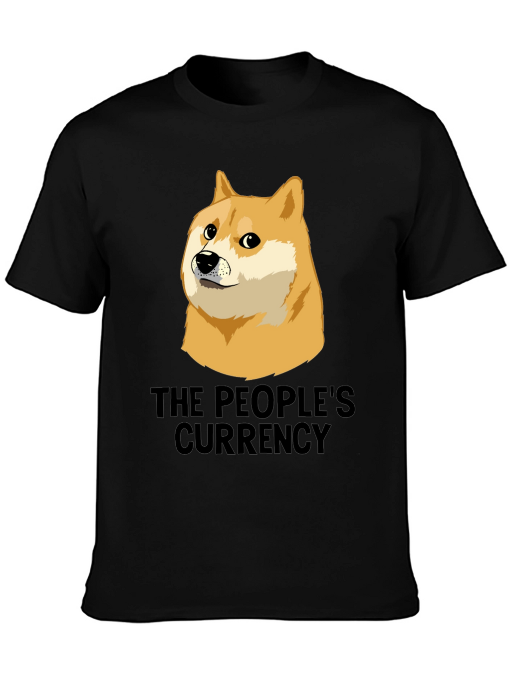 Doge The Peoples Currency Black T-Shirt
