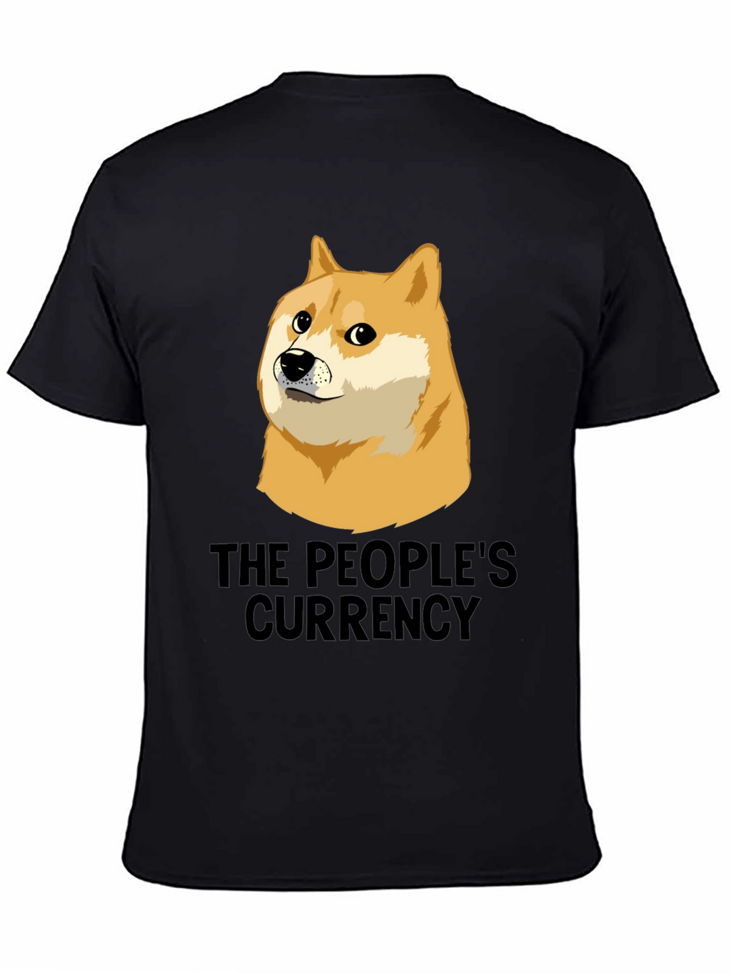 Doge The Peoples Currency Black T-Shirt