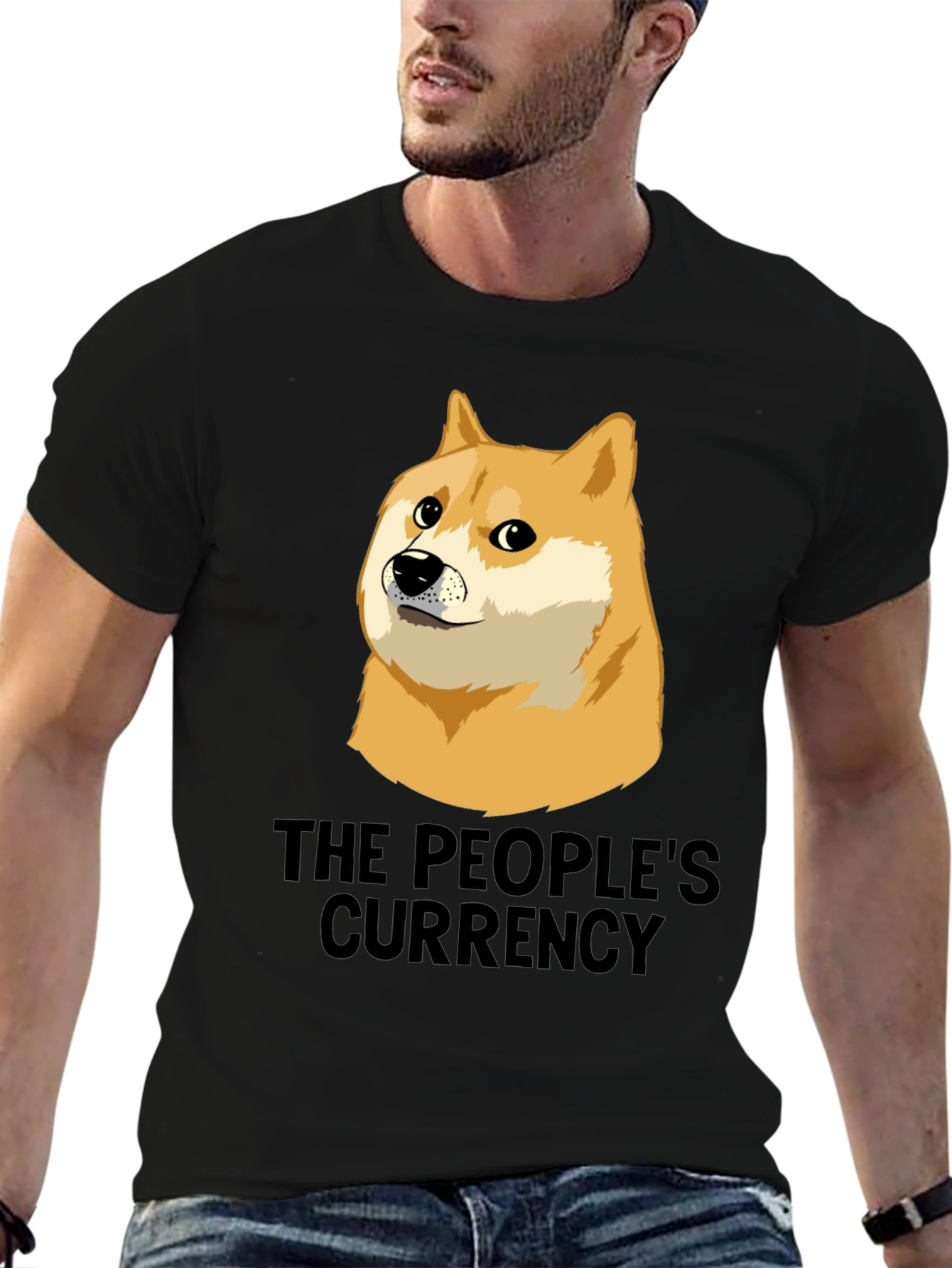 Doge The Peoples Currency Black T-Shirt