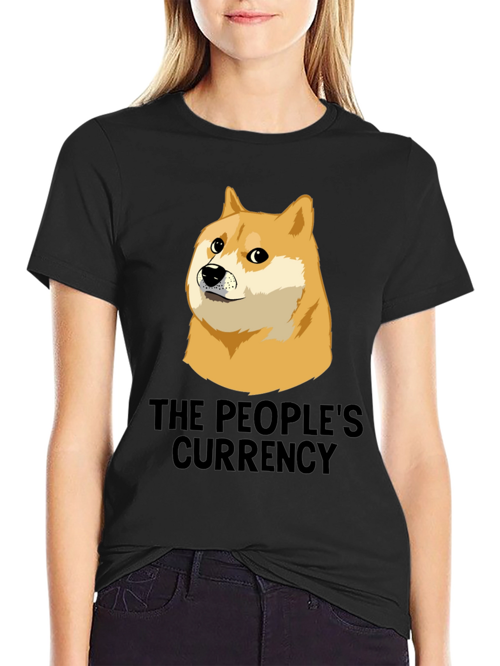 Doge The Peoples Currency Black T-Shirt