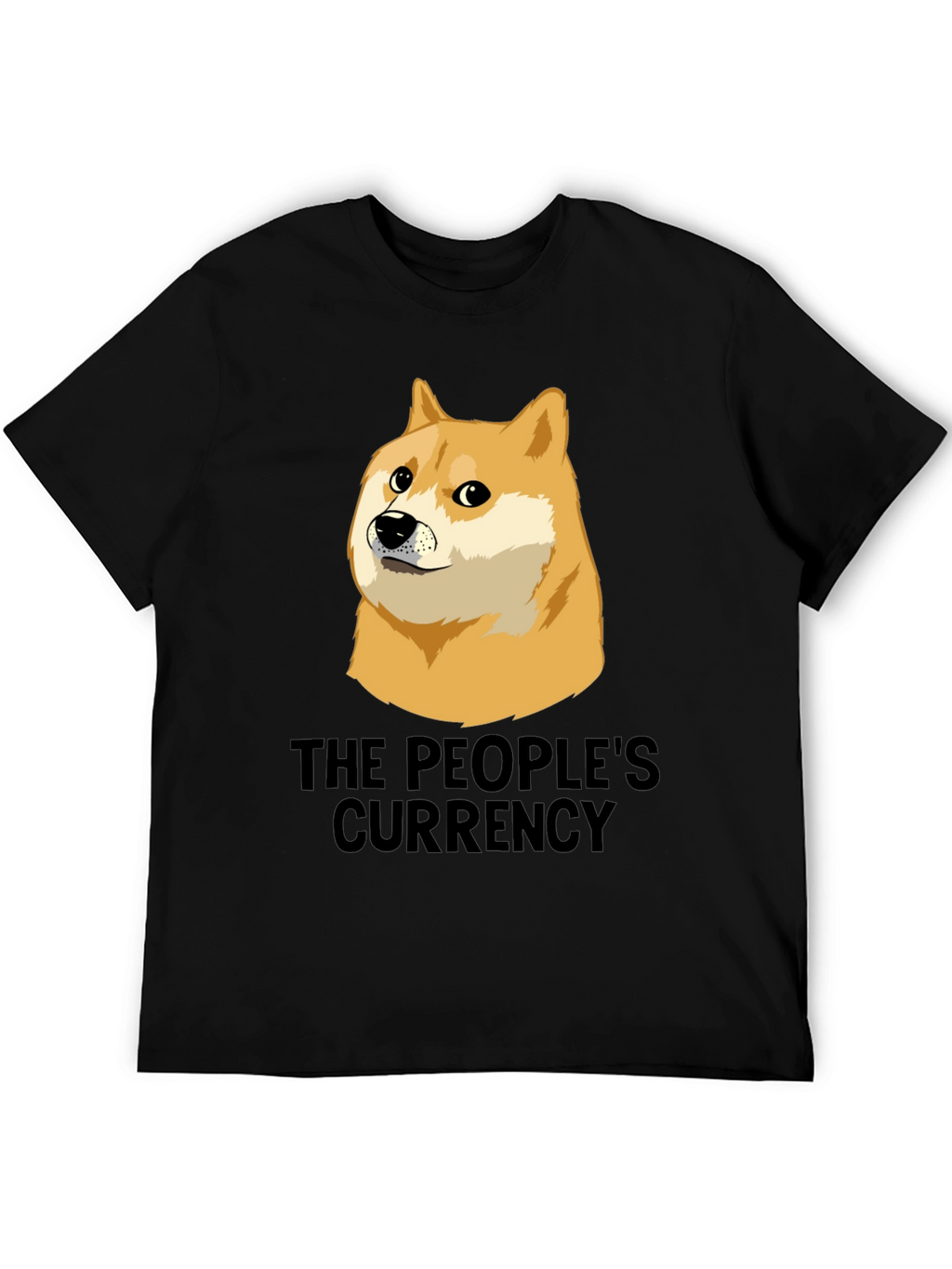 Doge The Peoples Currency Black T-Shirt