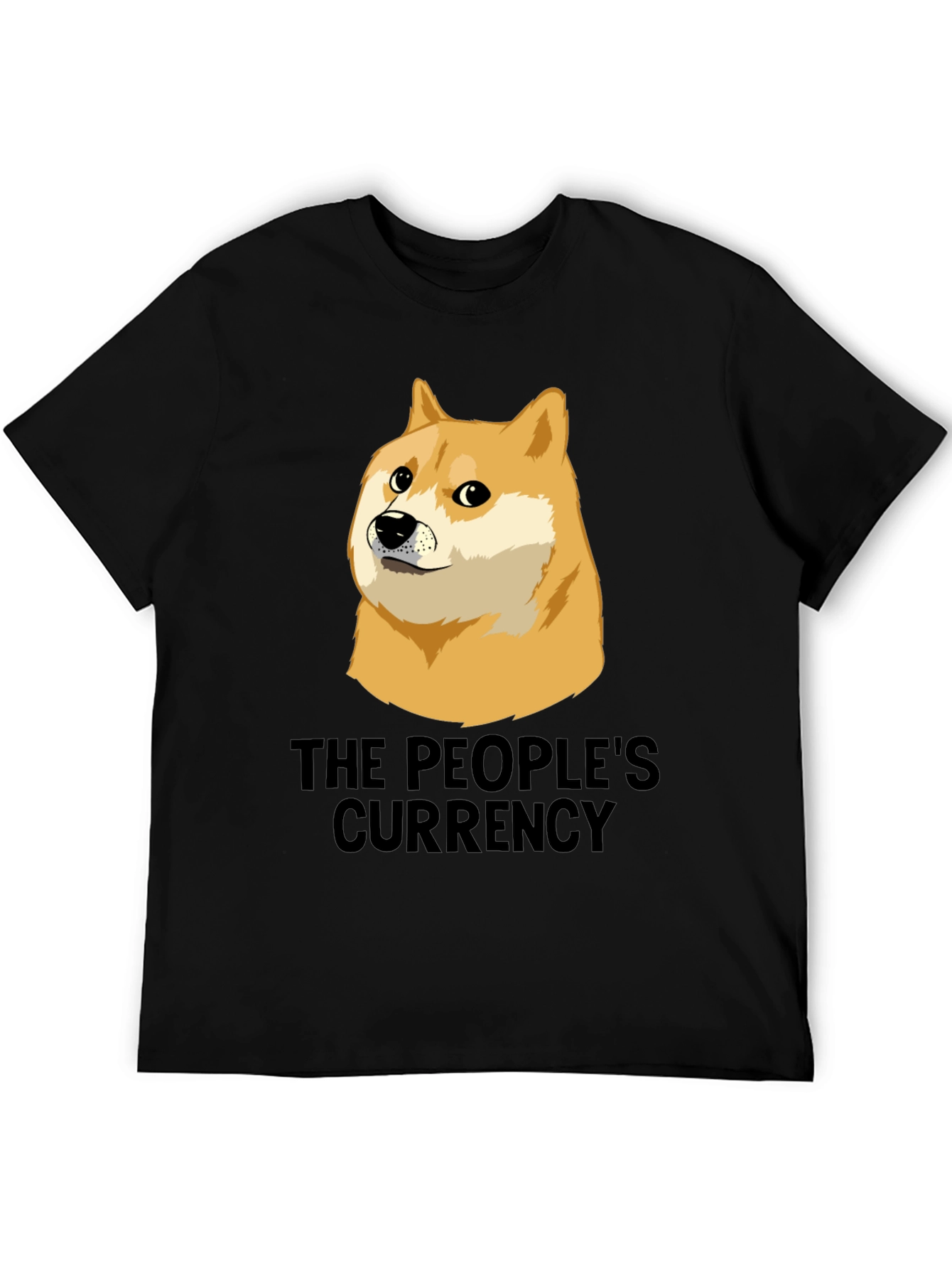 Doge The Peoples Currency Black T-Shirt