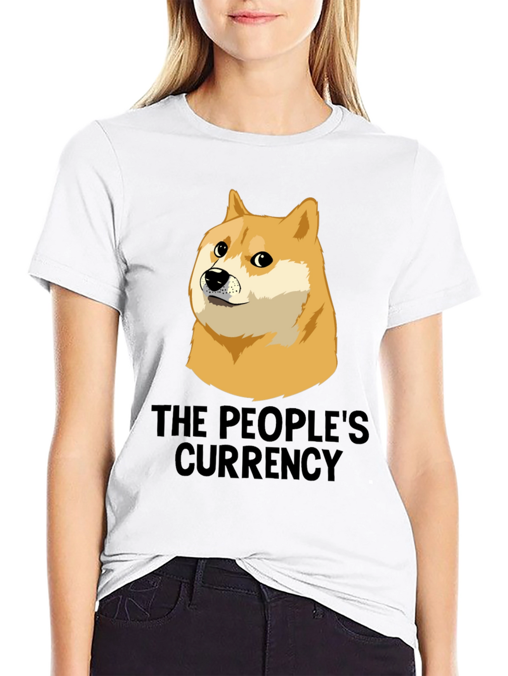 Doge The Peoples Currency Black T-Shirt